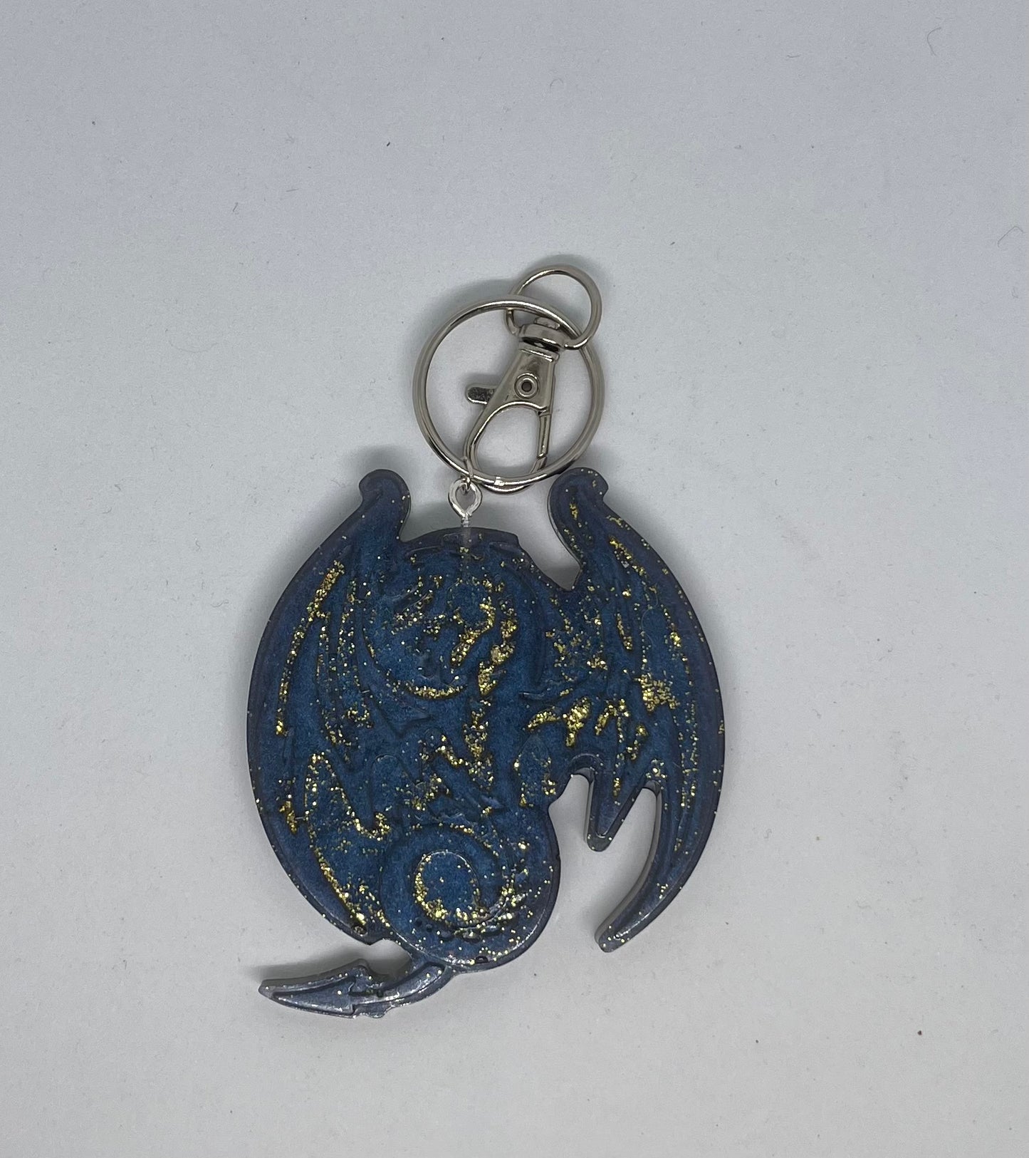 Blue Dragon bag charm, dragon bag charm, blue dragon, dragon keychain, dragon key ring,