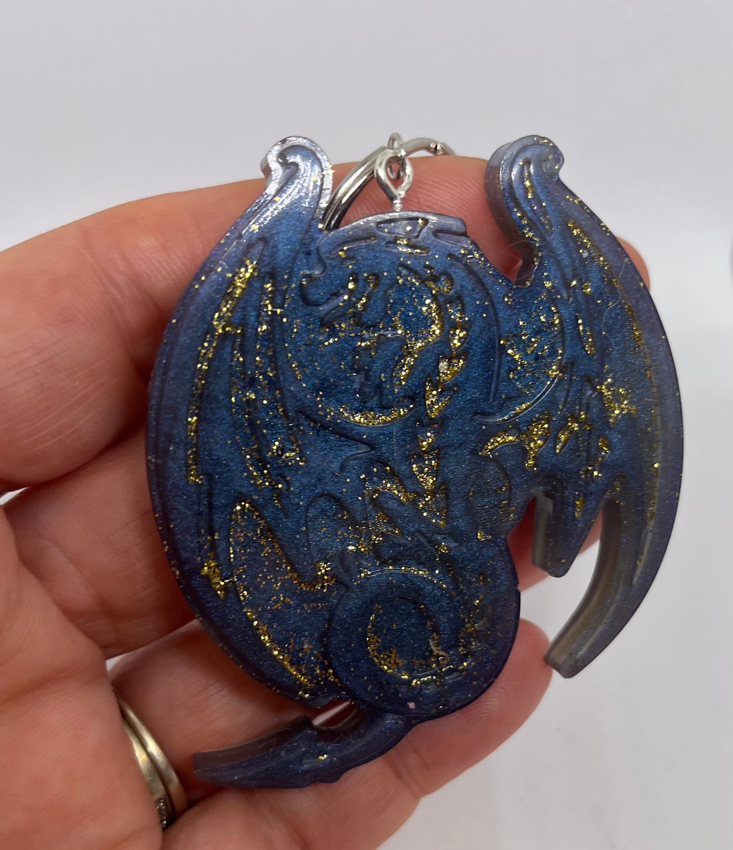 Blue Dragon bag charm, dragon bag charm, blue dragon, dragon keychain, dragon key ring,