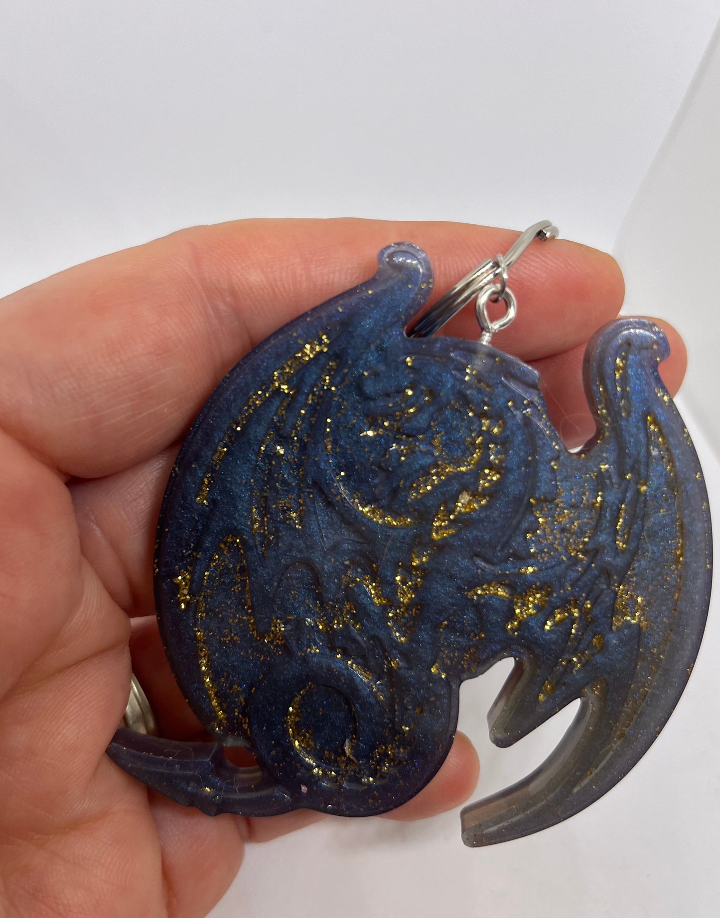 Blue Dragon bag charm, dragon bag charm, blue dragon, dragon keychain, dragon key ring,