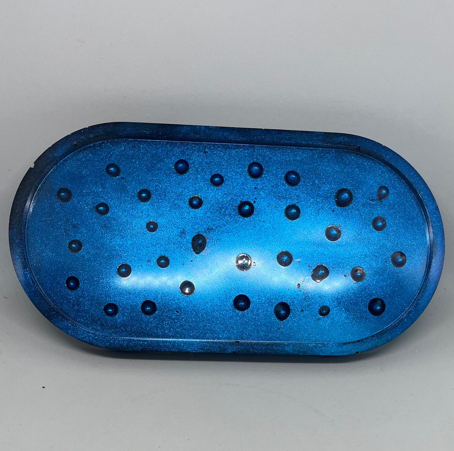 Resin key tray, Blue resin tray, blue jewellery tray, blue bubble jewellery tray, blue bubble key tray,