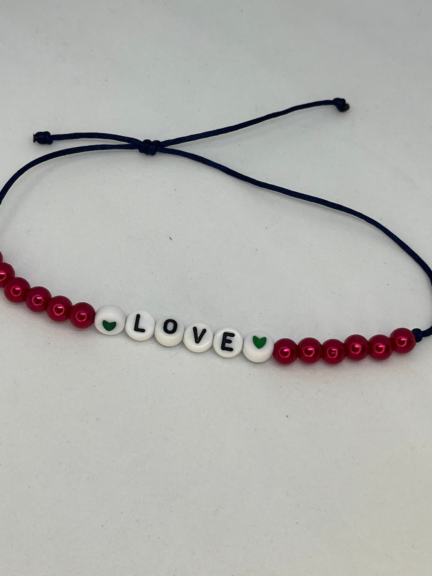 Fully Adjustable Beaded Bracelet — Custom Colour & Phrase