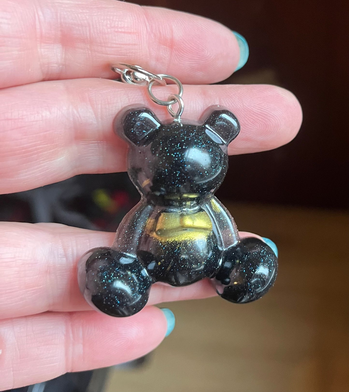 Worry bear for anxiety, black worry bear, pocket bear, worry bear for stress relief, anxiety aid, anxiety bear,