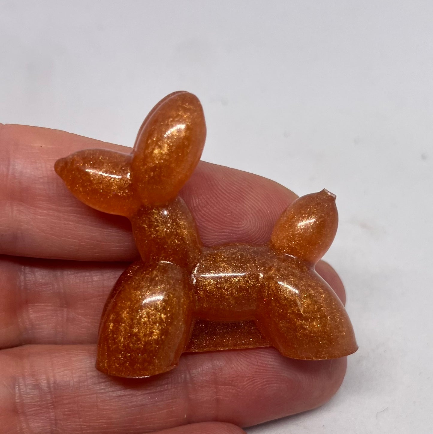 Gold Resin Balloon Dog figurines, Pocket Pet Collection