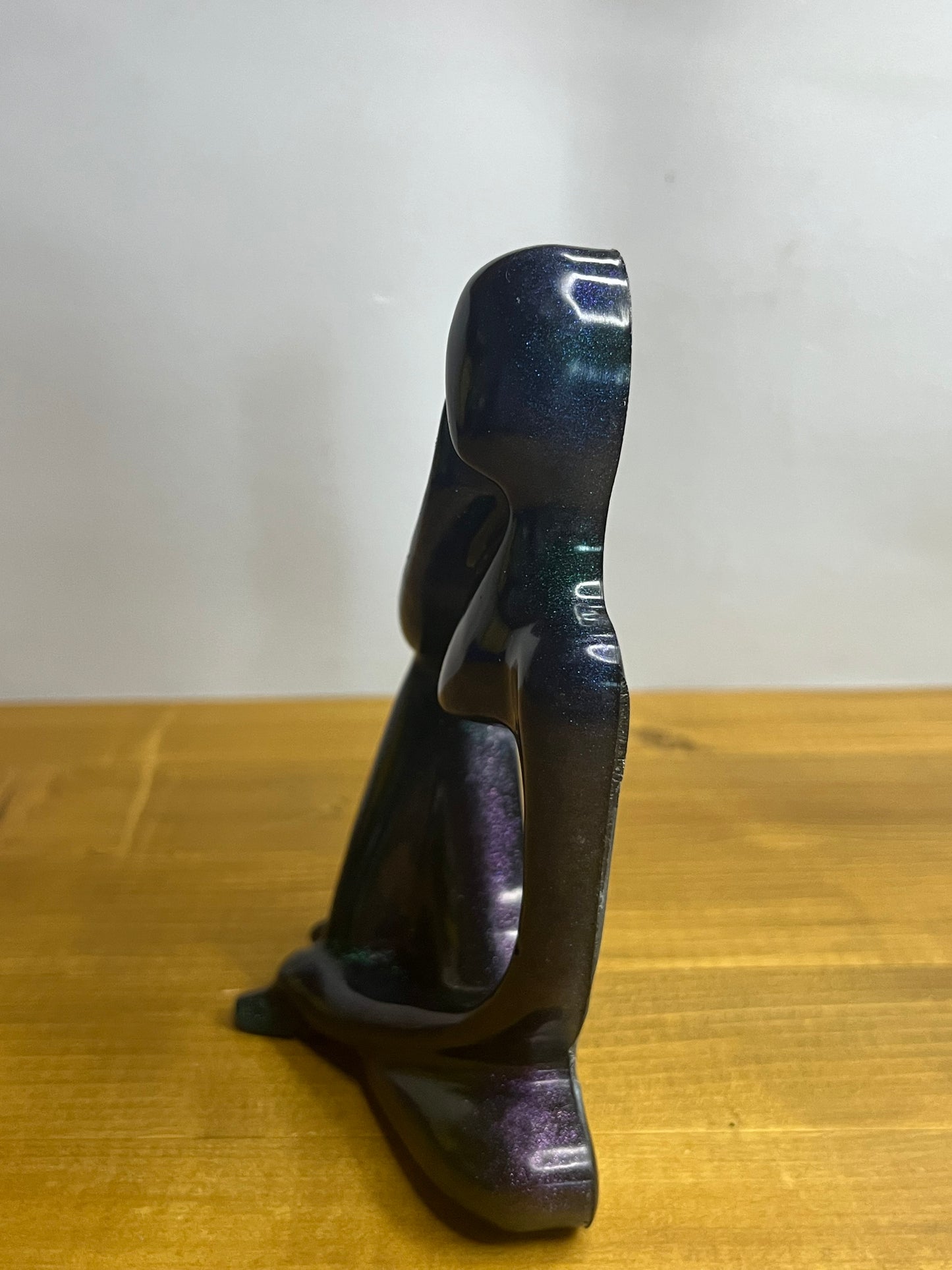 Resin Thinker Statue Set, Modern Abstract Figurines in Purple, Blue, Green