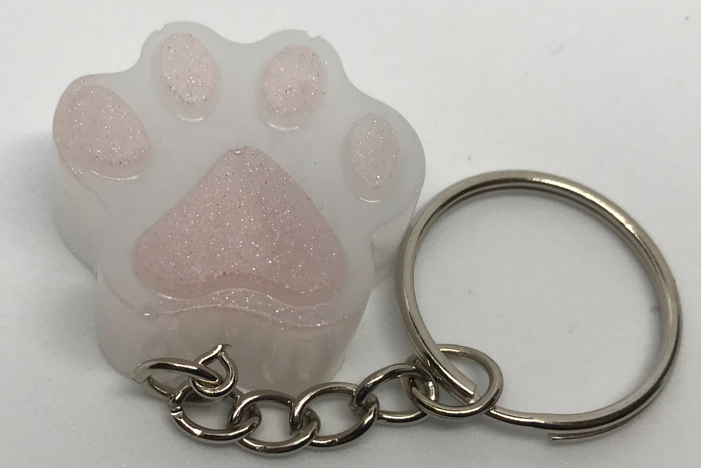 Lucky Paw Print Key rings, gifts for dog mums, blue paw print, pink paw print, black paw print, gift for dog lover