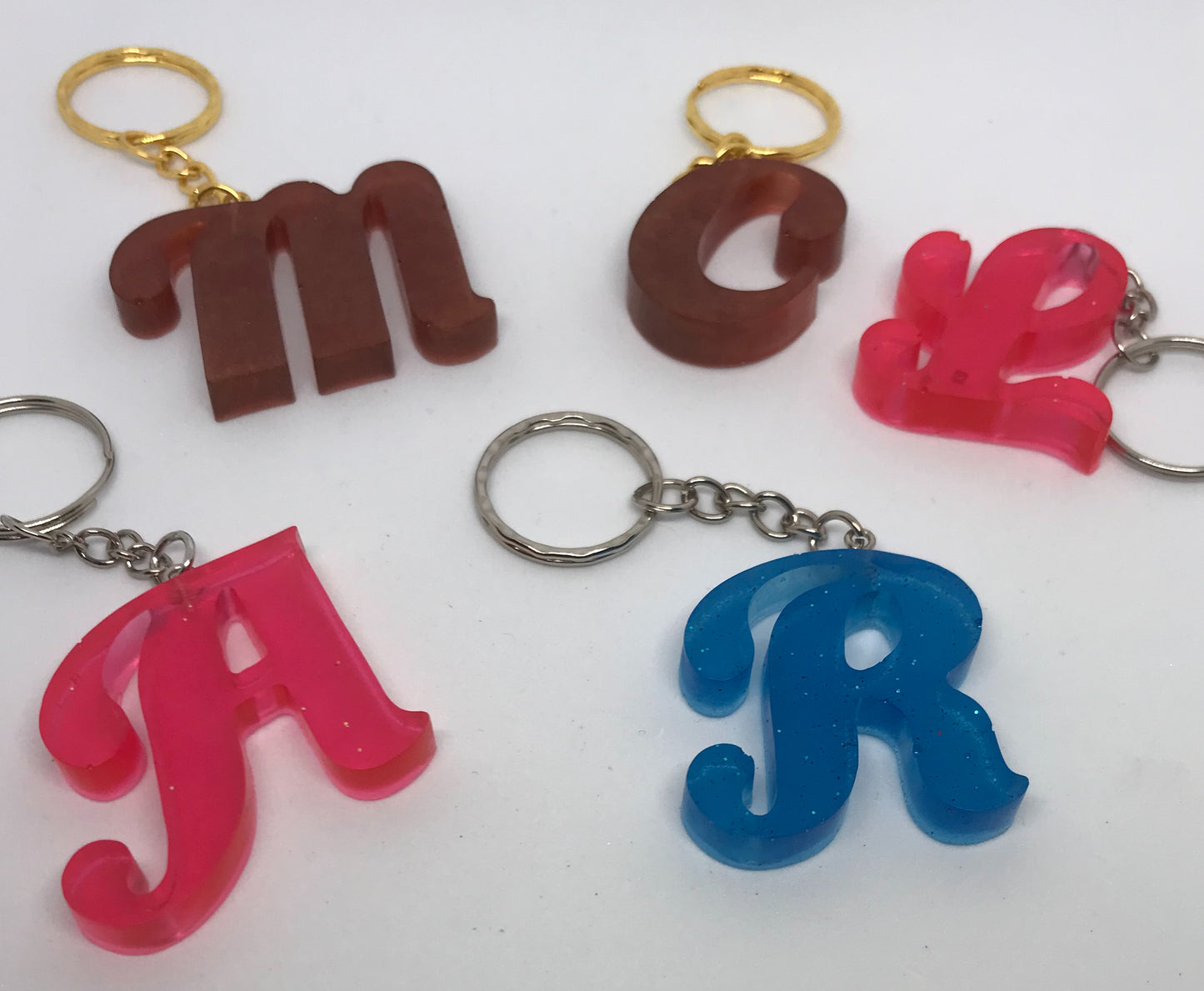 Alphabet Key Rings, initial key rings, personalised key rings,