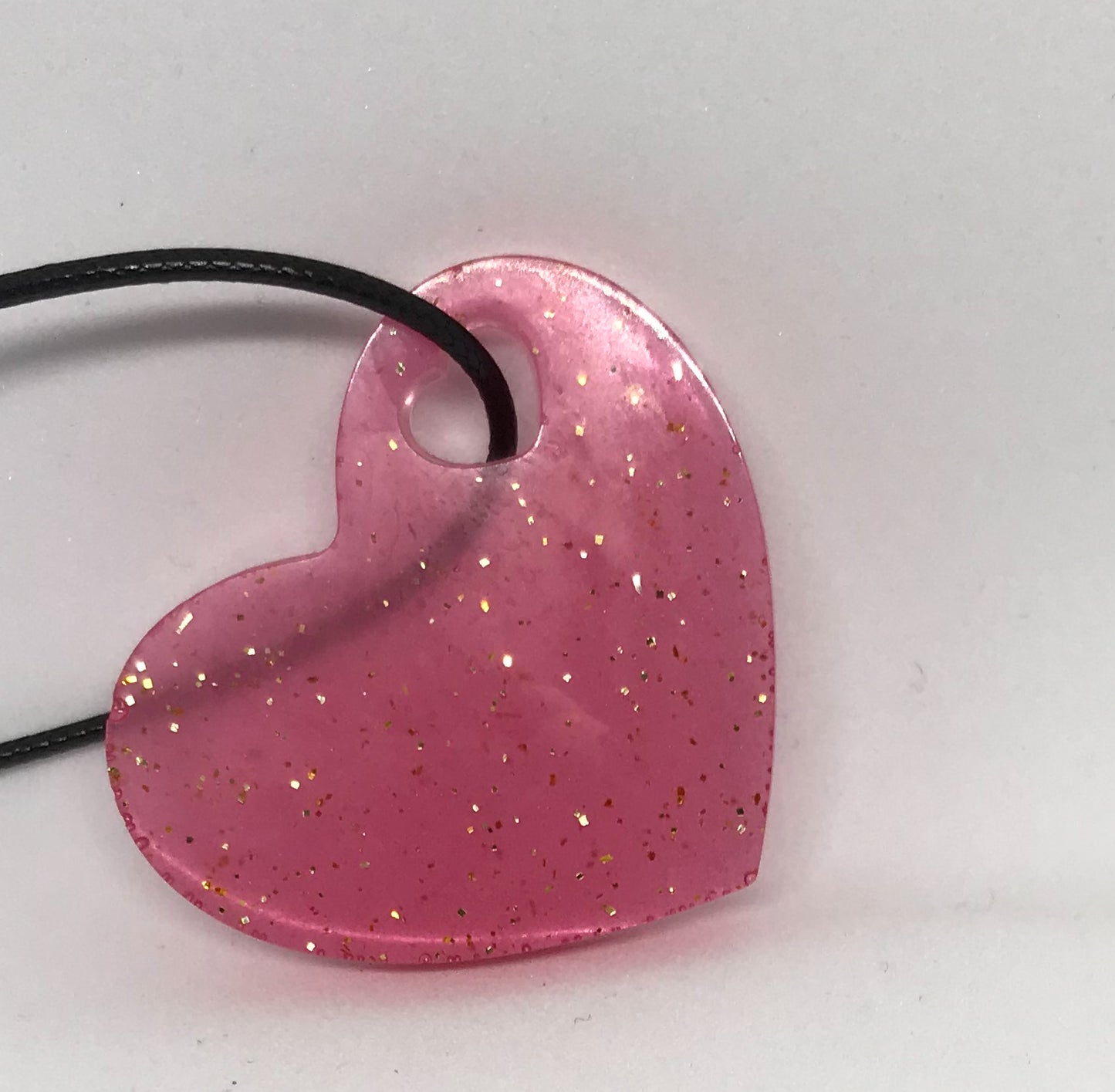 Heart and Rose necklaces, gifts for her, sparkly heart