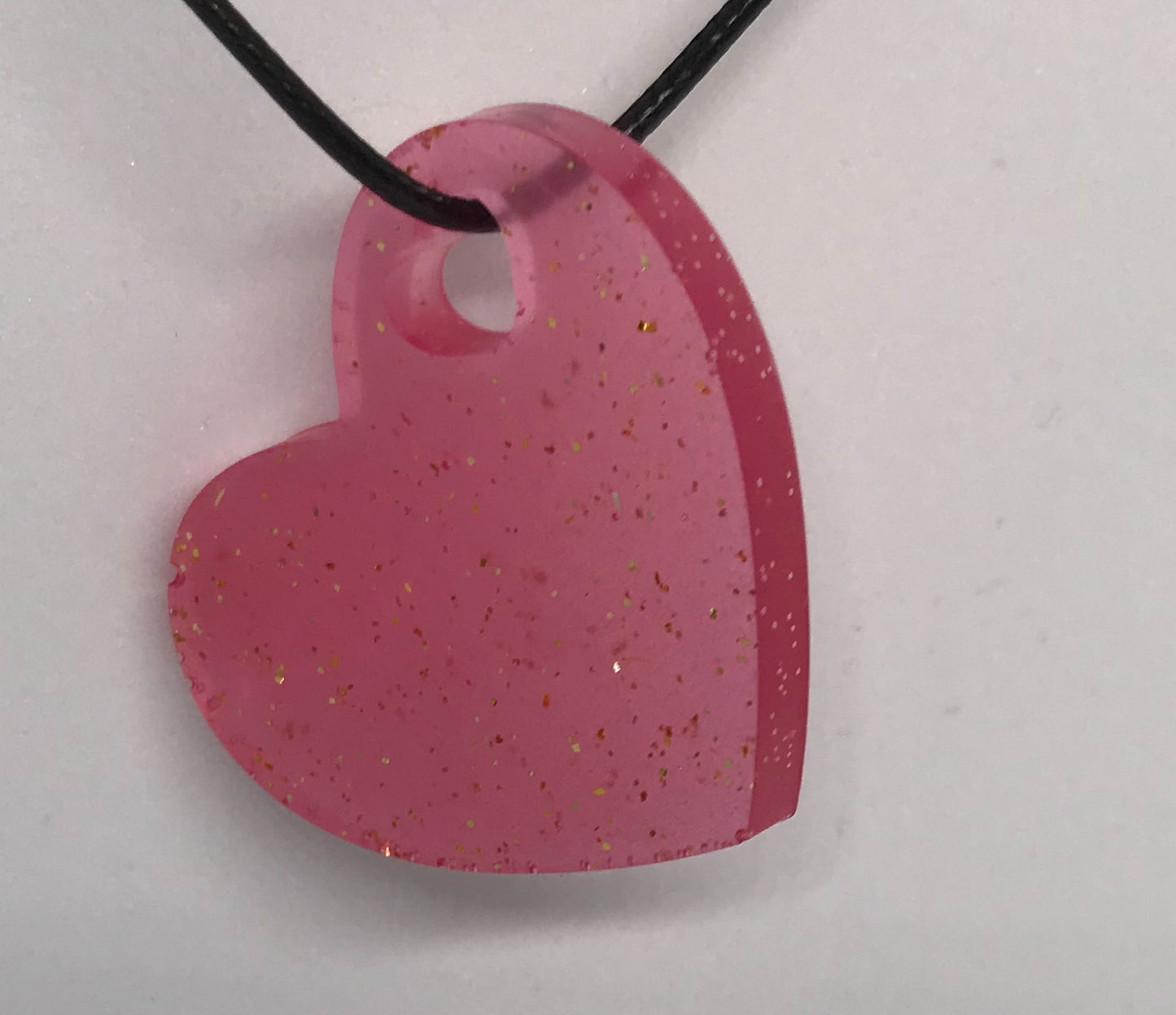 Heart and Rose necklaces, gifts for her, sparkly heart