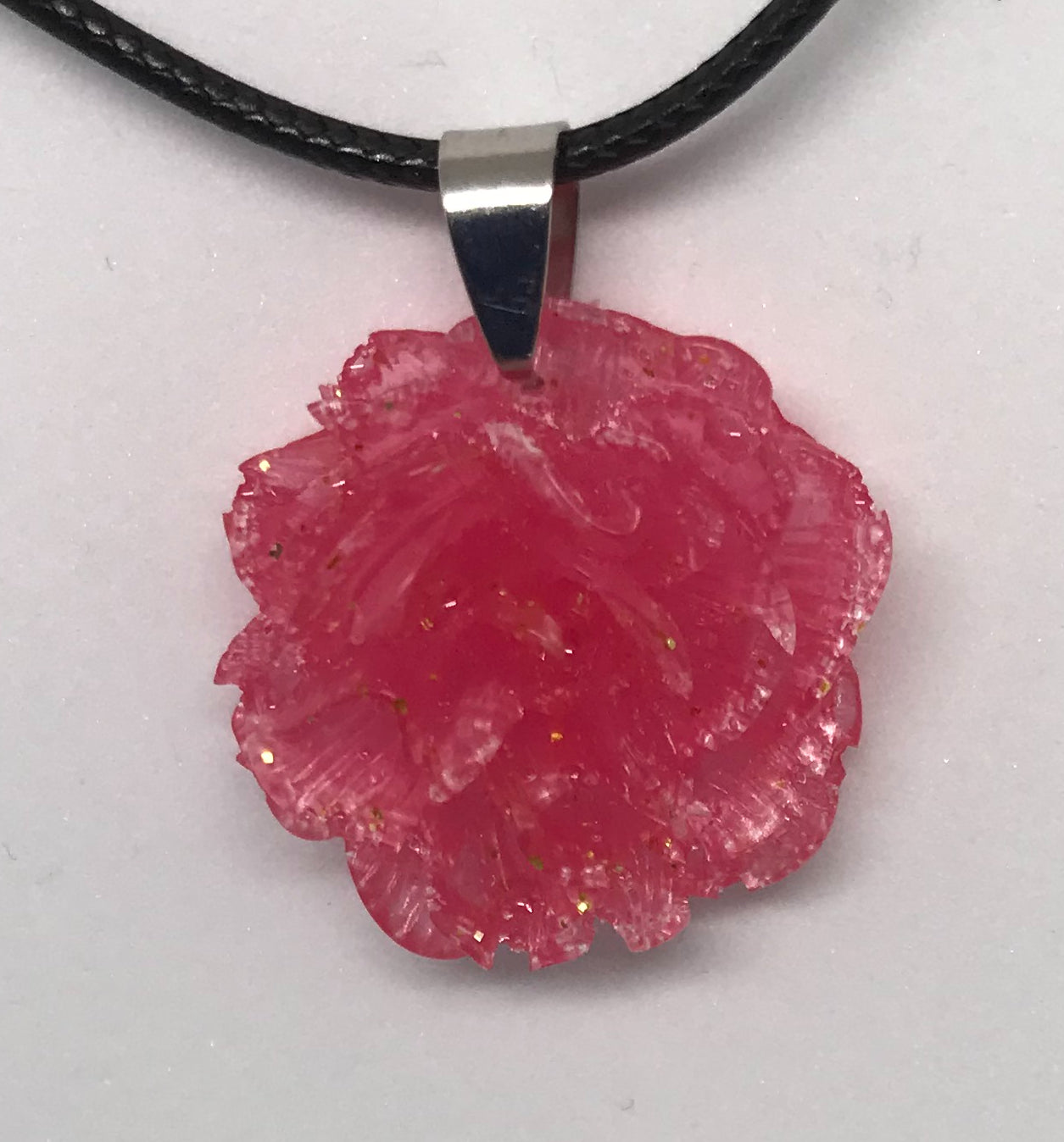 Heart and Rose necklaces, gifts for her, sparkly heart