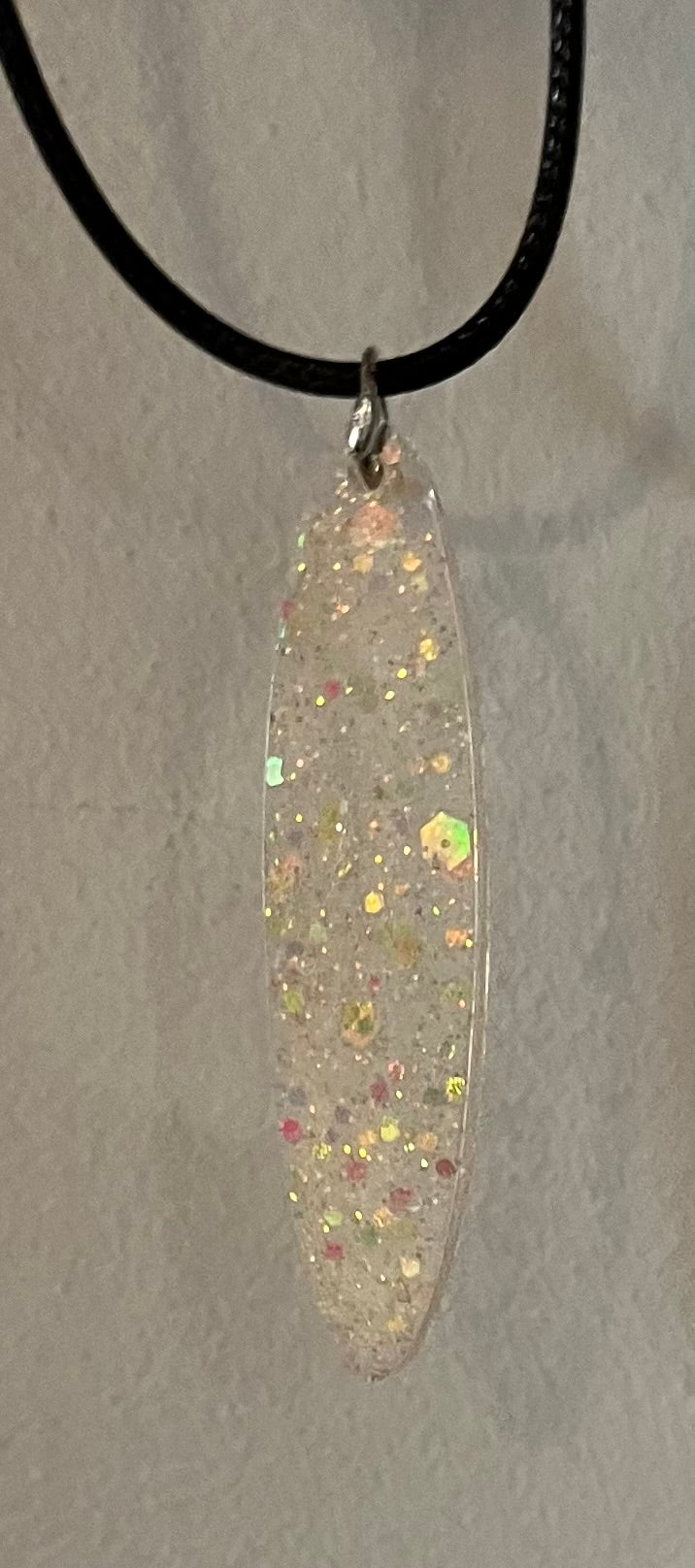 Neon Shimmer necklace, neon collection, sparkling necklace, rainbow sparkle oval necklace, gifts for her