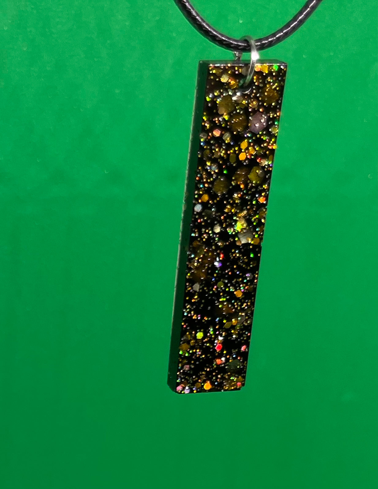 Black and Gold necklace, starry night collection, sparkling necklace, black and gold bar necklace, gifts for her