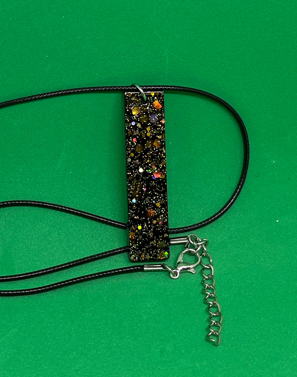 Black and Gold necklace, starry night collection, sparkling necklace, black and gold bar necklace, gifts for her