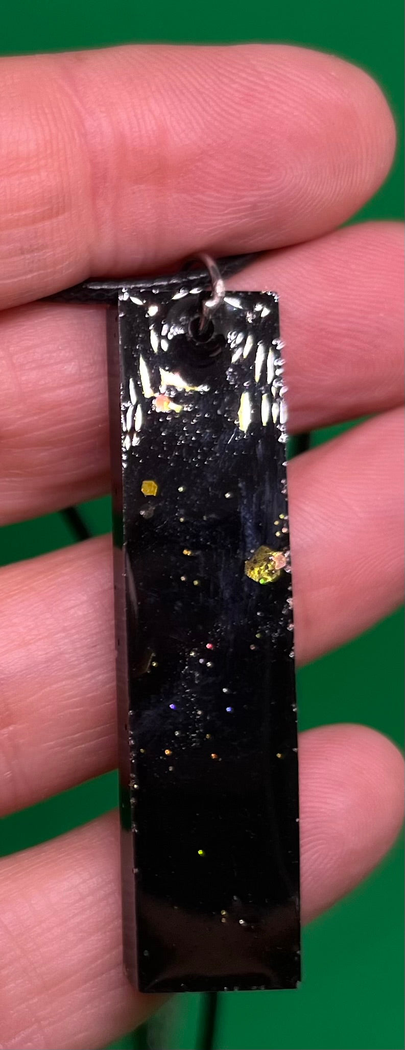Black and Gold necklace, starry night collection, sparkling necklace, black and gold bar necklace, gifts for her