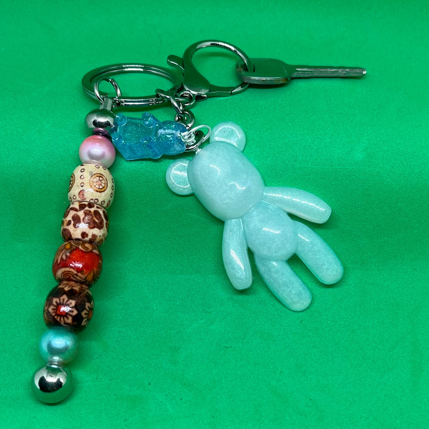 Anxiety keychain, fidget toy with a purpose, beaded keychain, stop smoking aid, mental health relief, sensory keychain