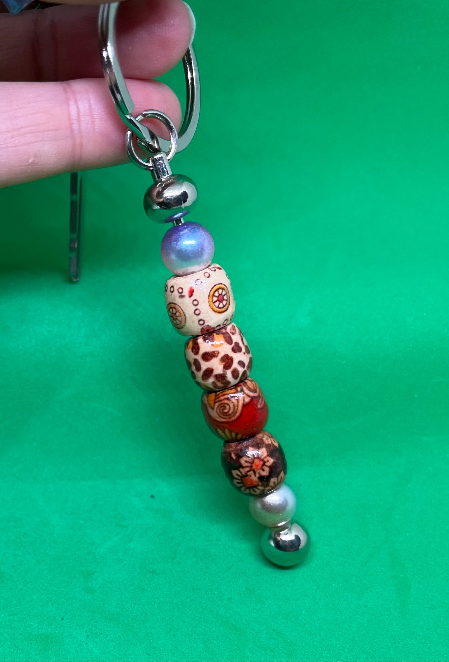 Anxiety keychain, fidget toy with a purpose, beaded keychain, stop smoking aid, mental health relief, sensory keychain