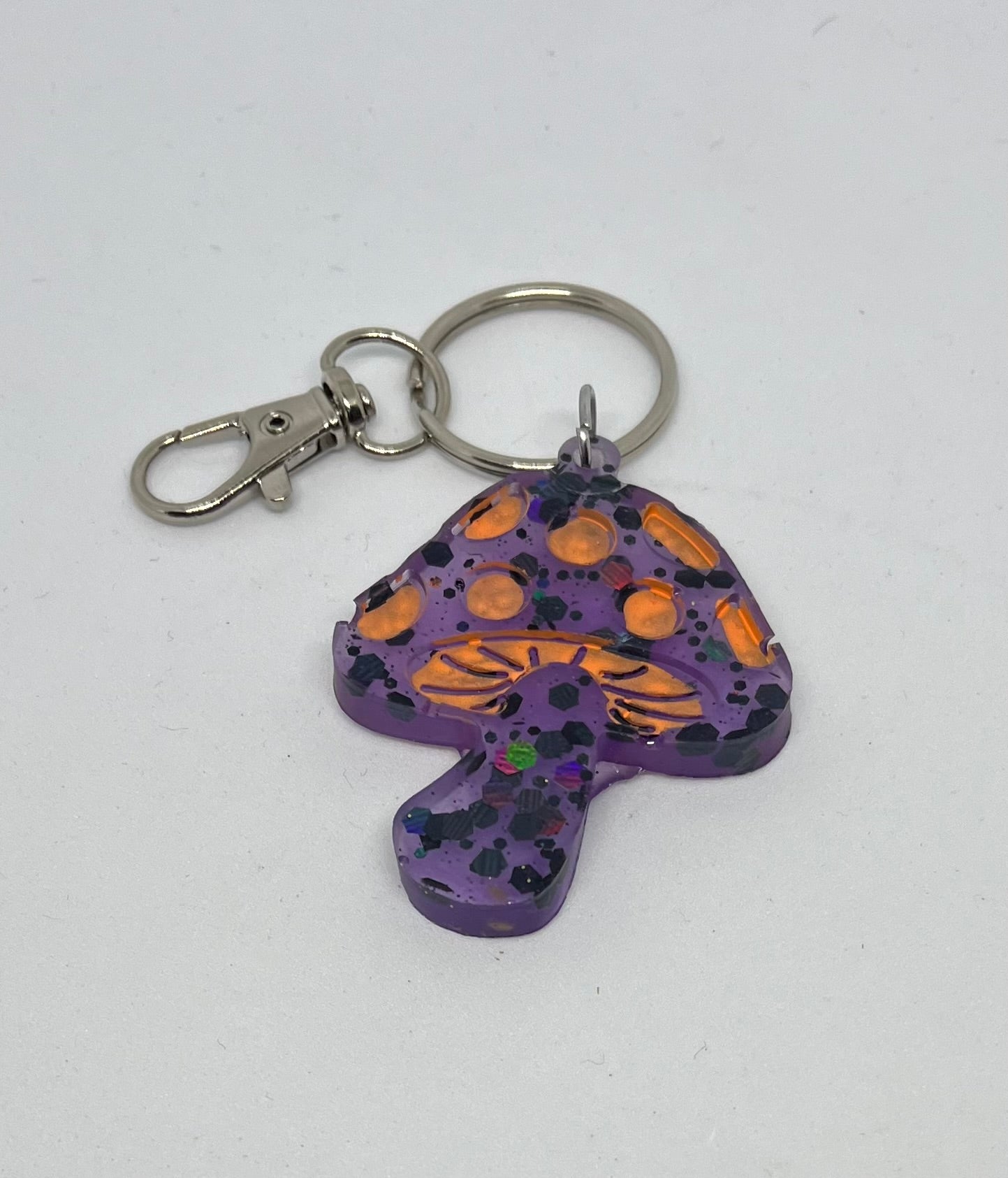 Resin mushroom bag charm, mushroom bag charm, mushroom keychain, mushroom keyring, Resin mushroom, handmade charms,