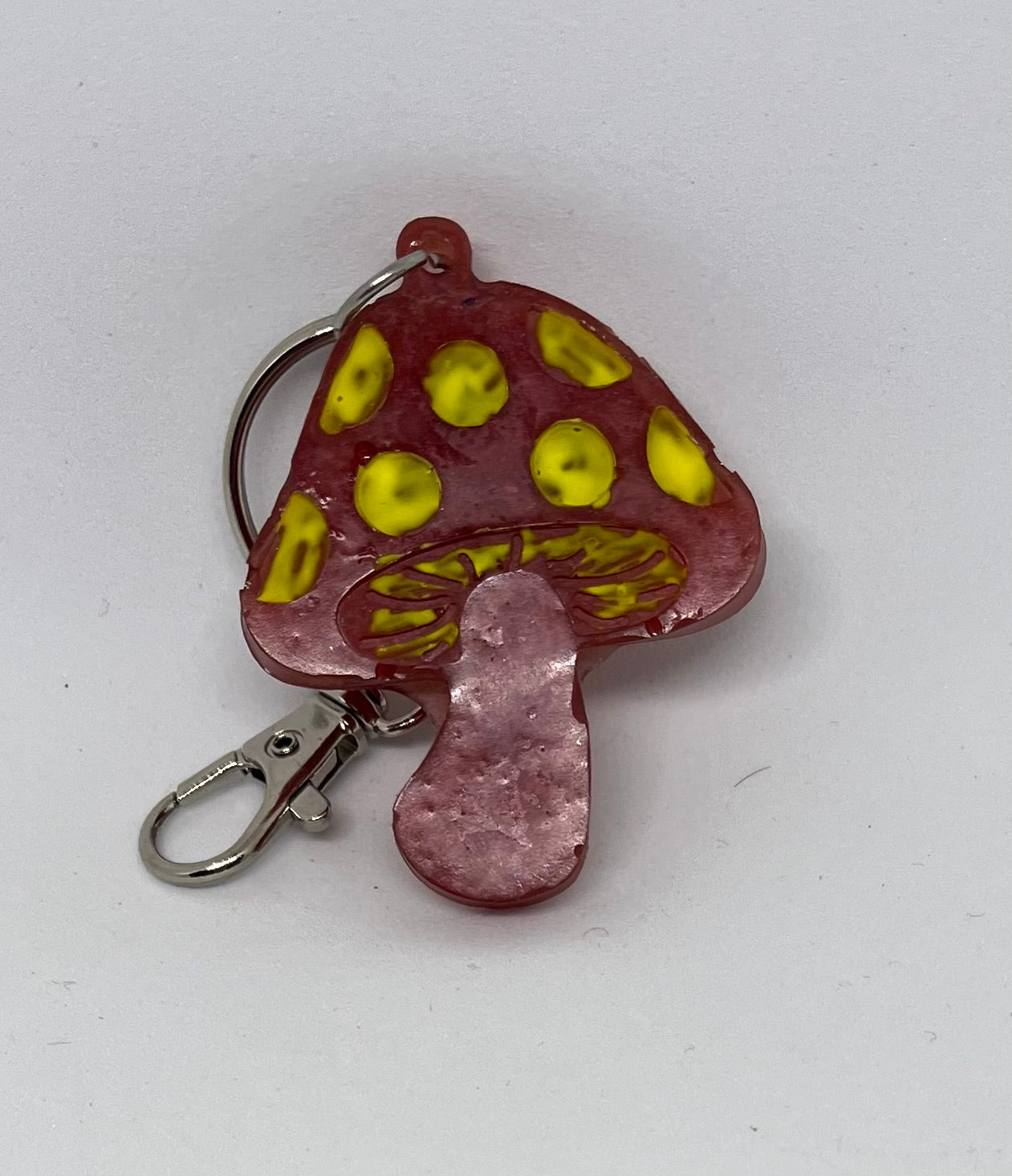 Resin mushroom bag charm, mushroom bag charm, mushroom keychain, mushroom keyring, Resin mushroom, handmade charms,