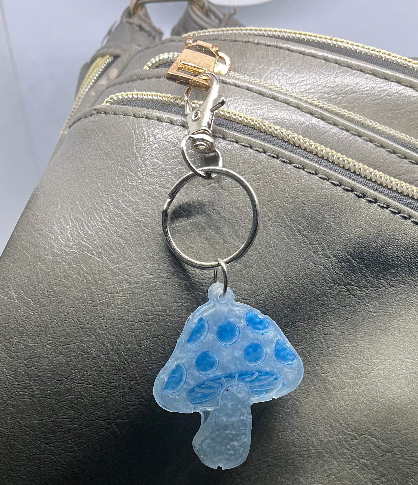 Resin mushroom bag charm, mushroom bag charm, mushroom keychain, mushroom keyring, Resin mushroom, handmade charms,