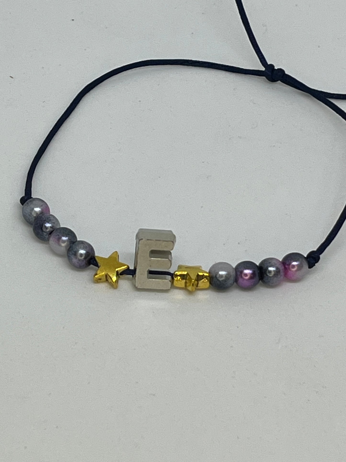 Alphabet beaded adjustable bracelet, Handmade style, personalised for you, wear your story