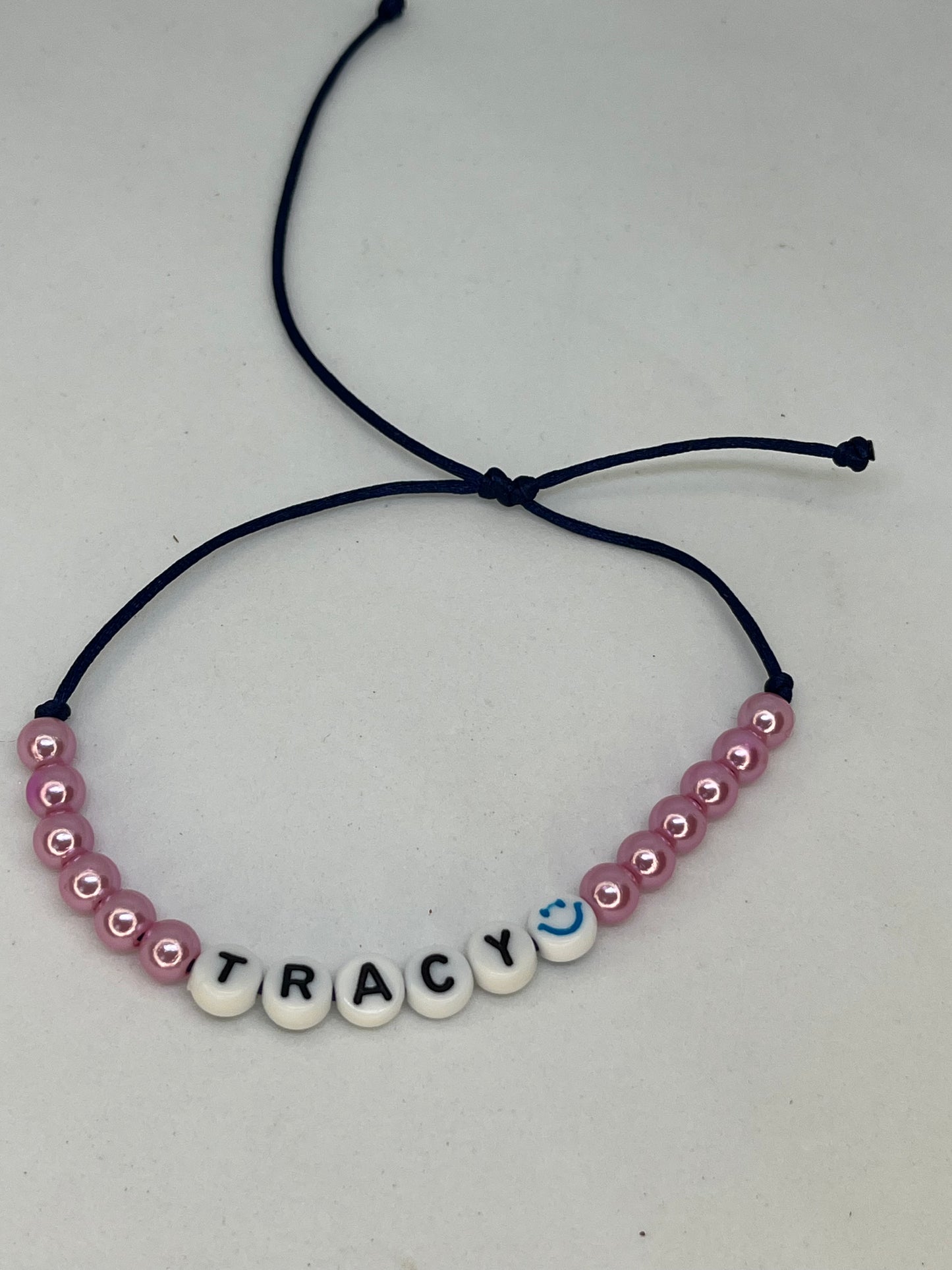 Fully Adjustable Beaded Bracelet — Custom Colour & Phrase