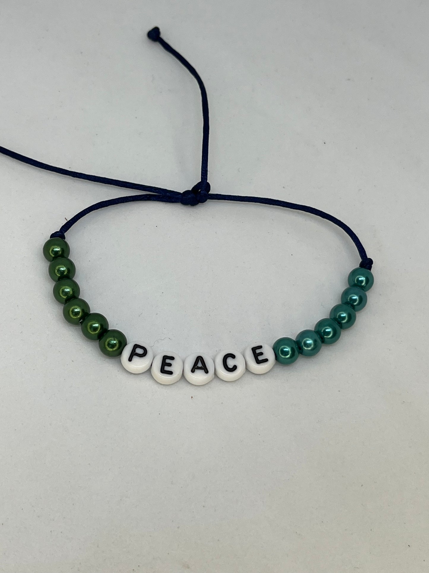 Fully Adjustable Beaded Bracelet — Custom Colour & Phrase