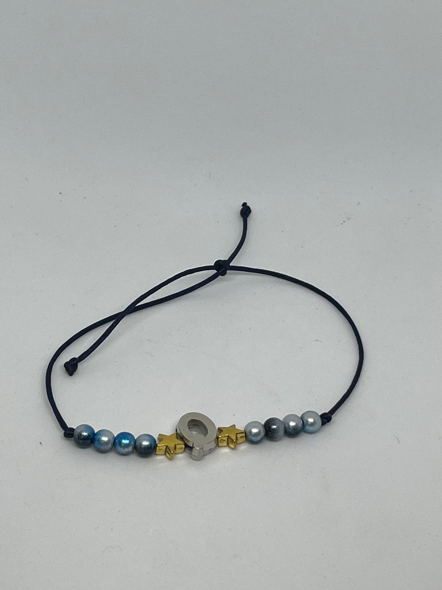 Alphabet beaded adjustable bracelet, Handmade style, personalised for you, wear your story