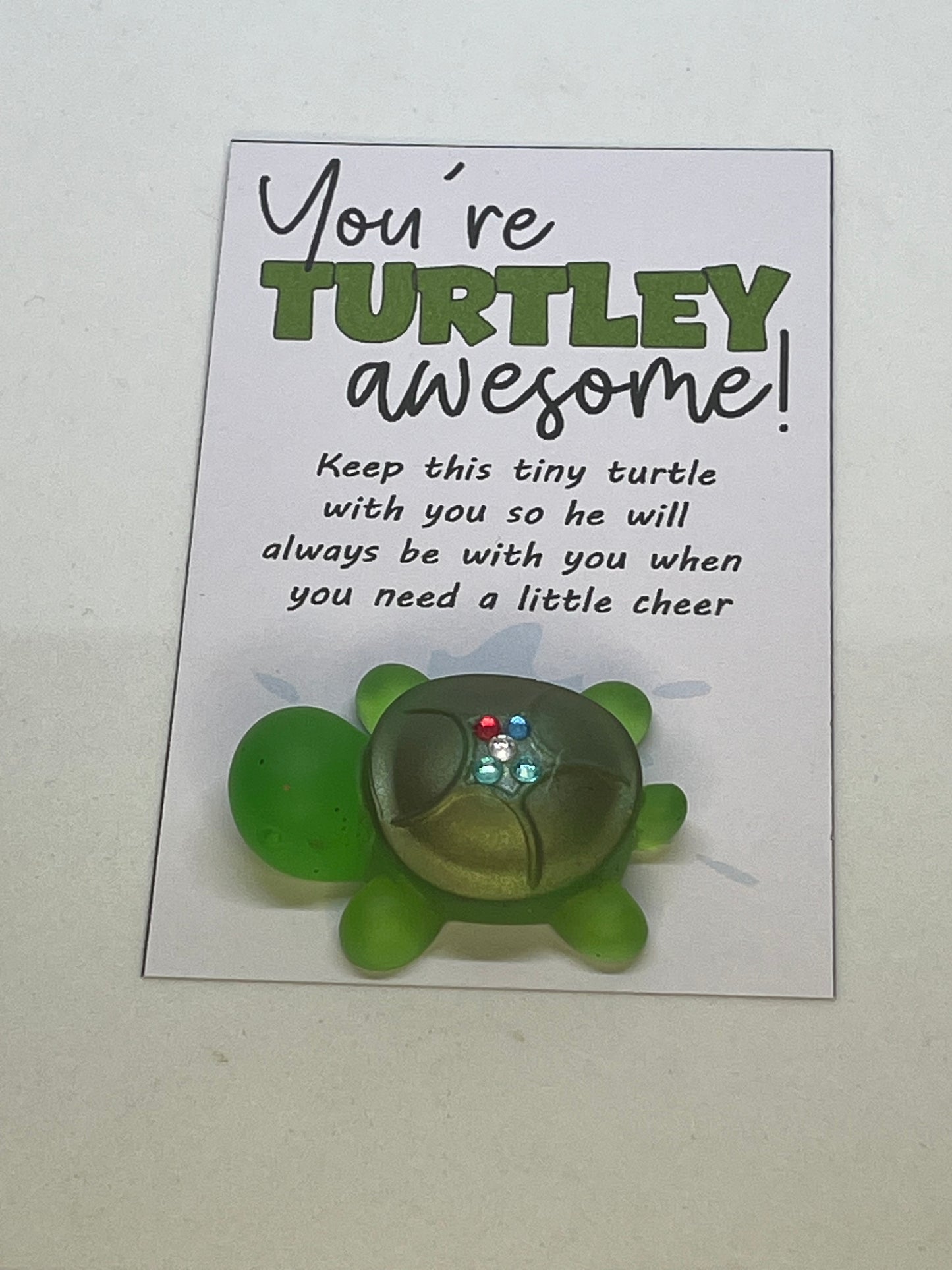 Tiny turtle pocket pal, mini keepsake charm