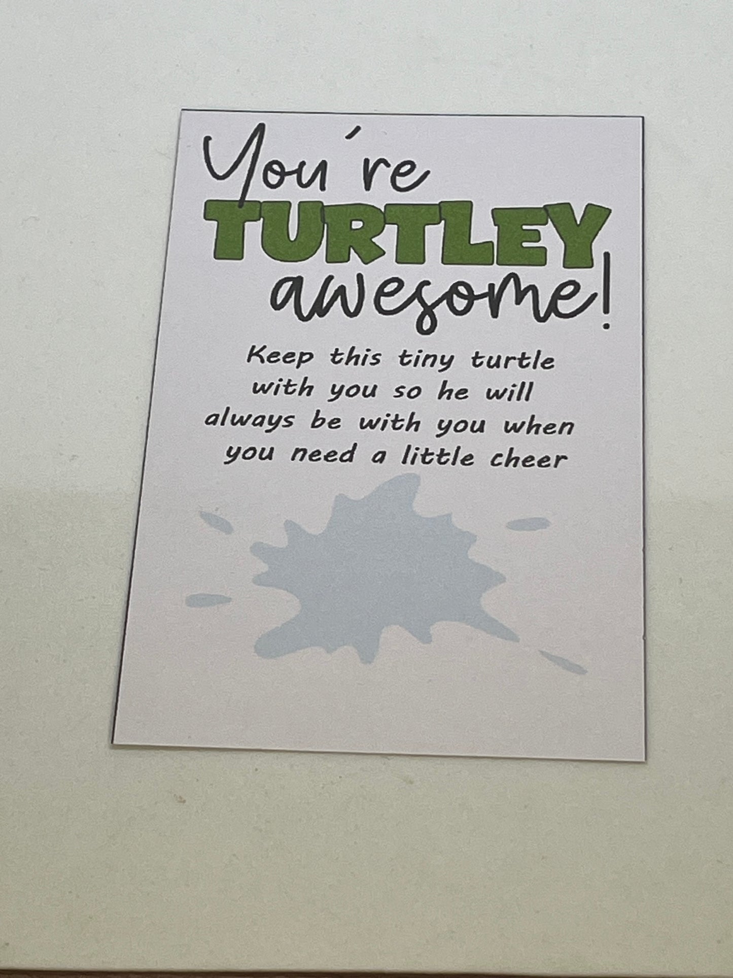 Tiny turtle pocket pal, mini keepsake charm