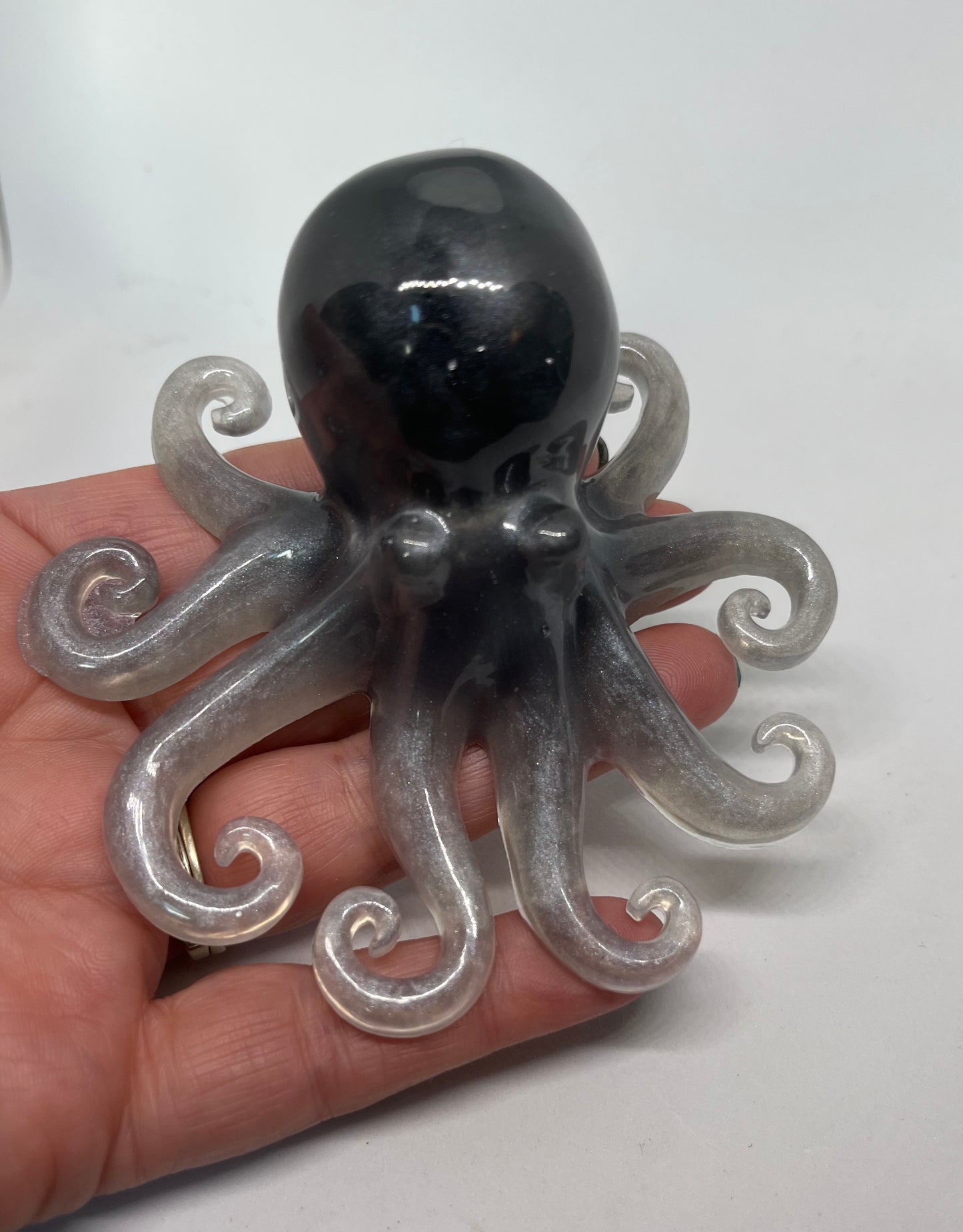 Black and White resin octopus figurine