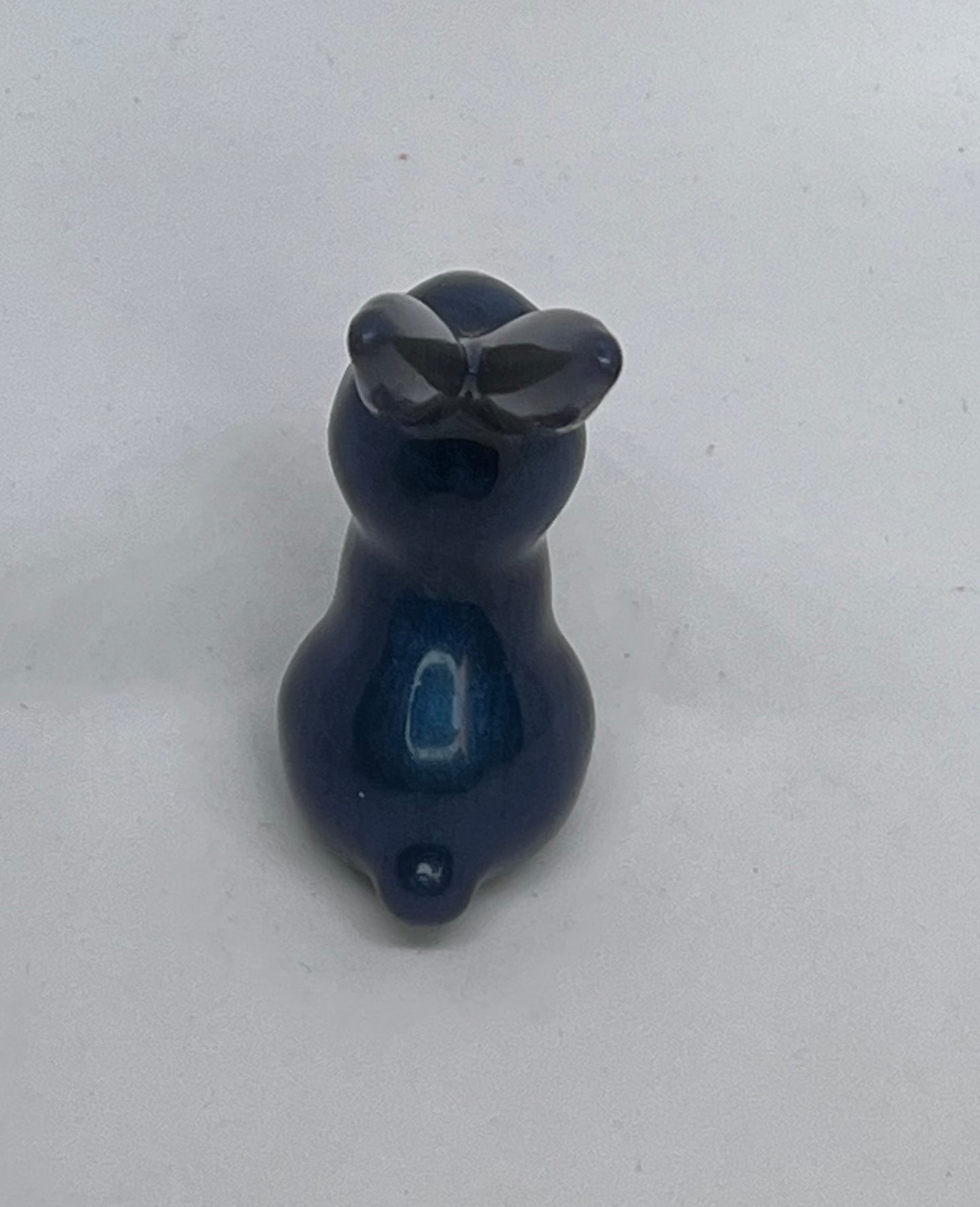 Blue rabbit resin figurine