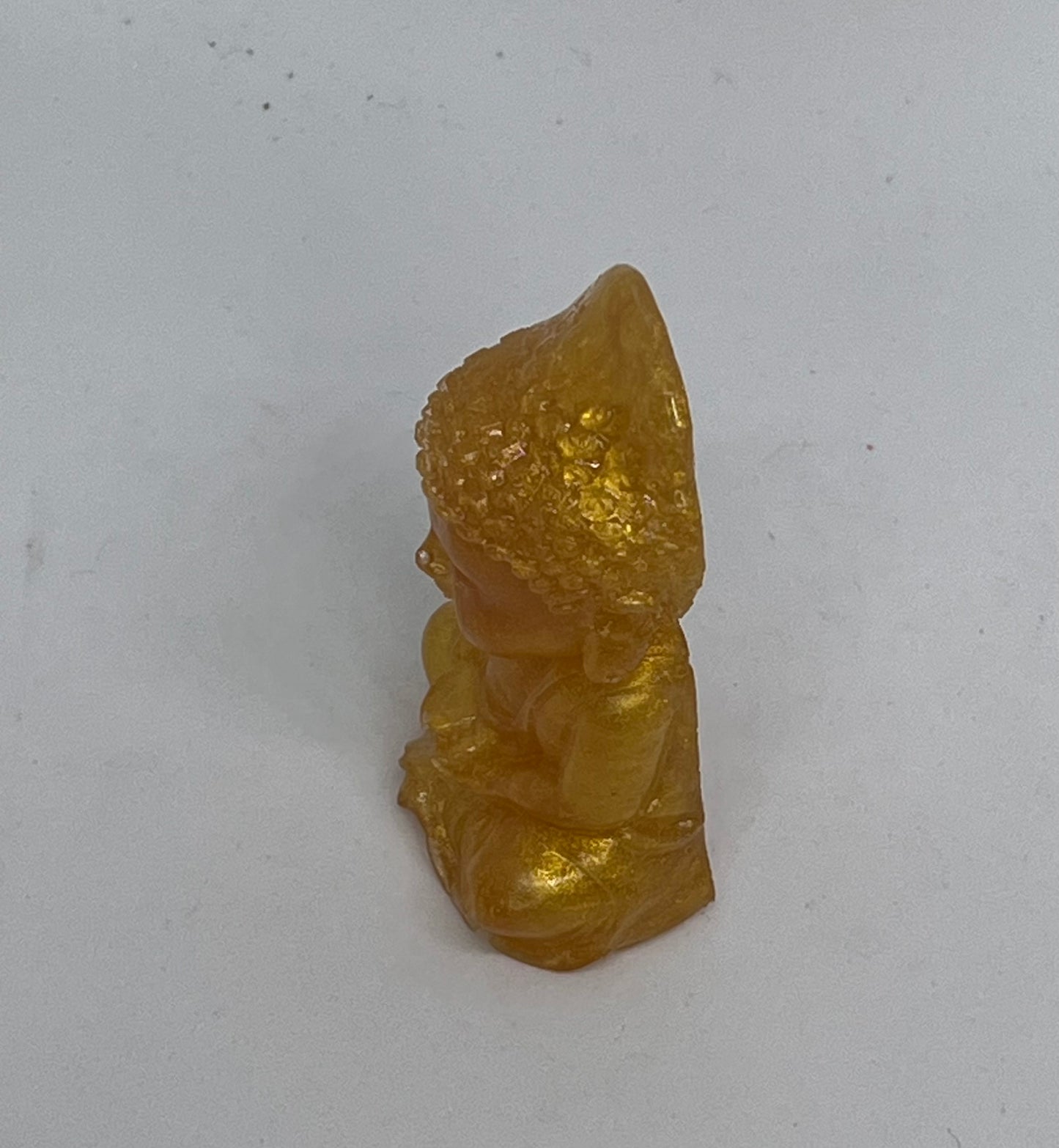 Golden Serenity Buddha Trio, Mini Resin Figurines for Calm, Mindfulness & Home Harmony