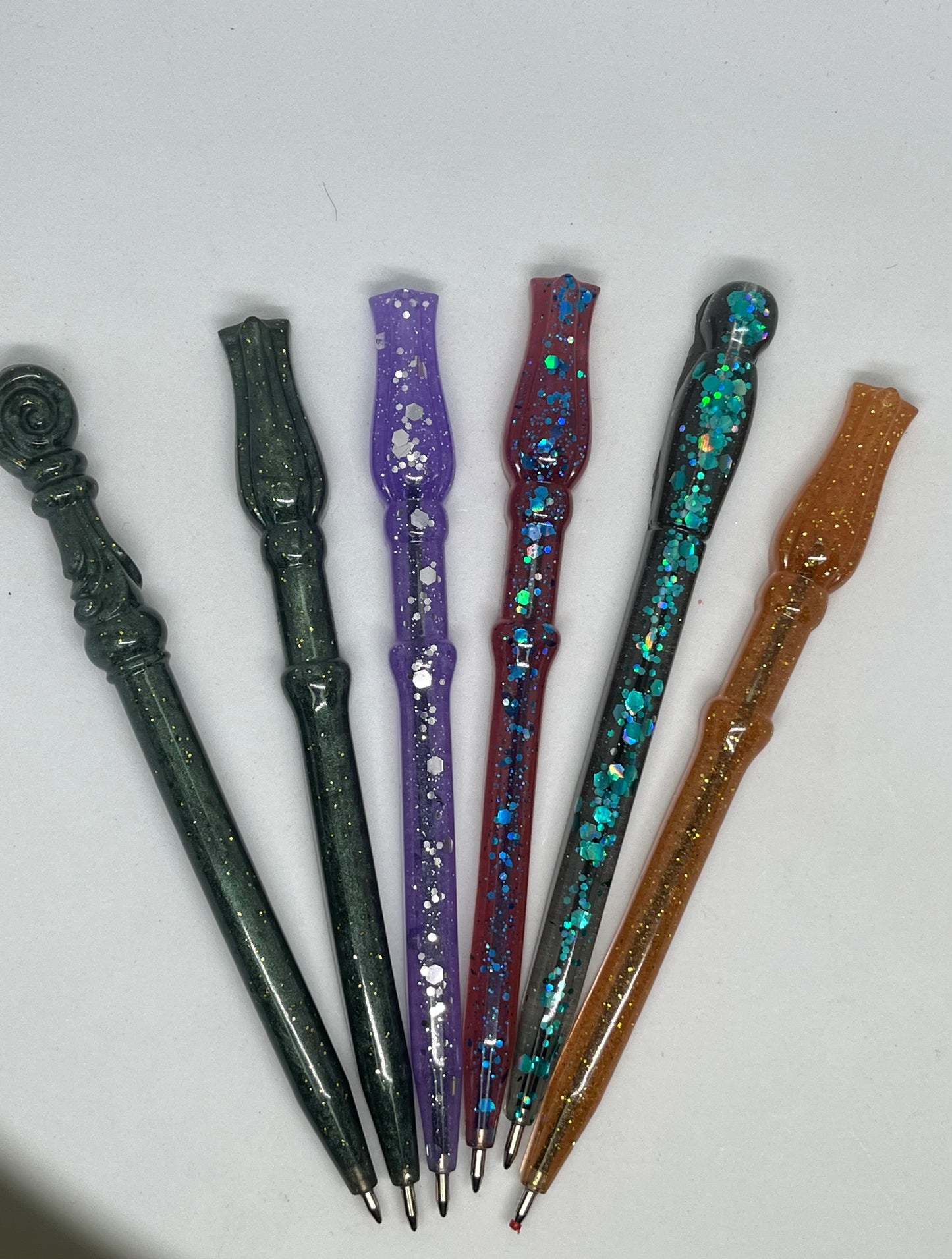 Resin wand style ballpoint pens