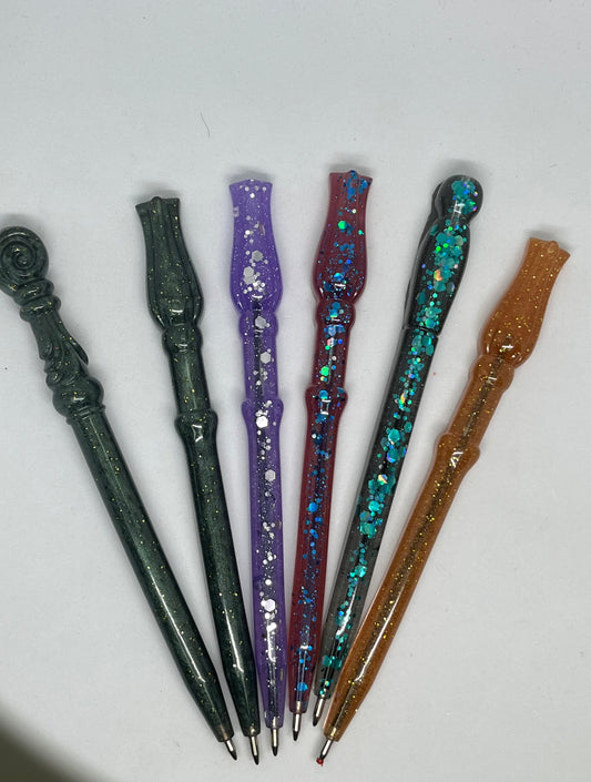 Resin wand style ballpoint pens