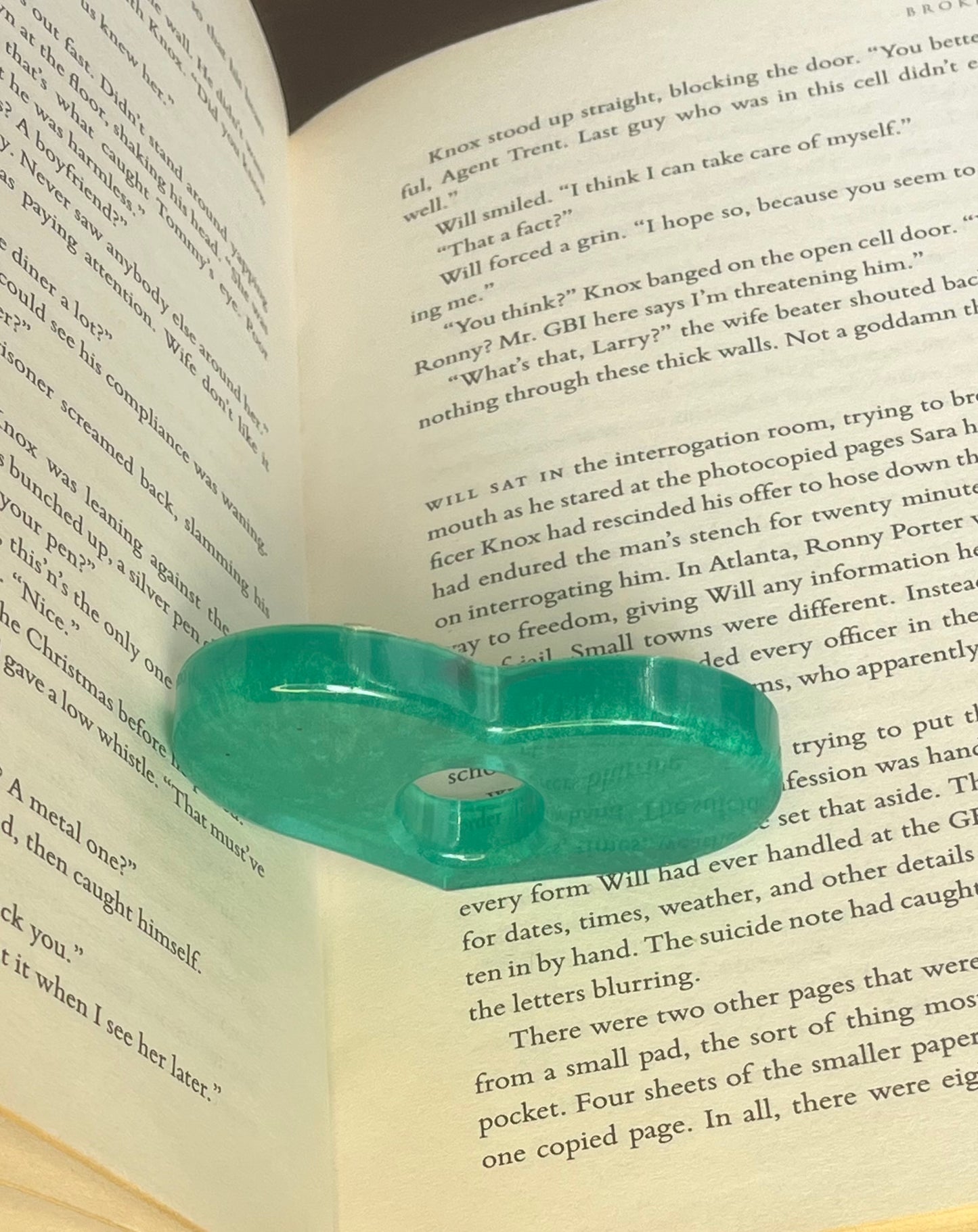 Handmade Resin Heart Page Holder – Book Lovers Reading Aid
