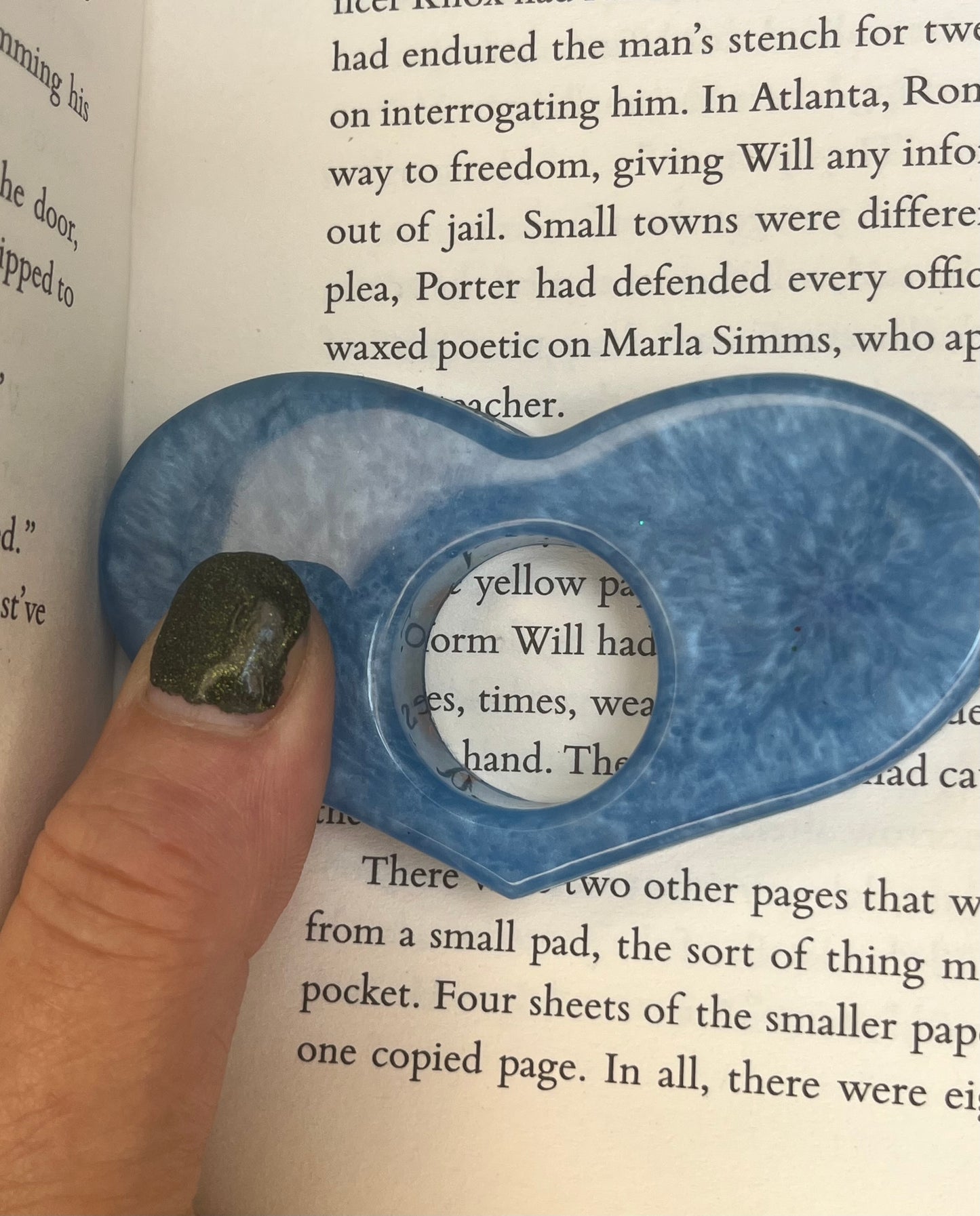 Handmade Resin Heart Page Holder – Book Lovers Reading Aid
