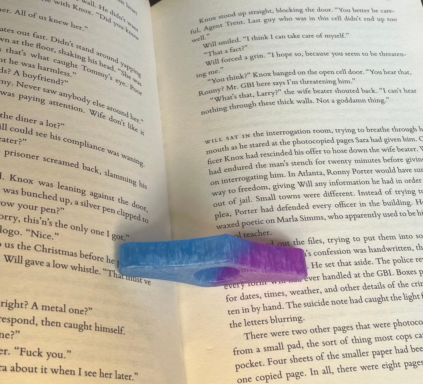 Resin page holders for books, Colourful bookmarks