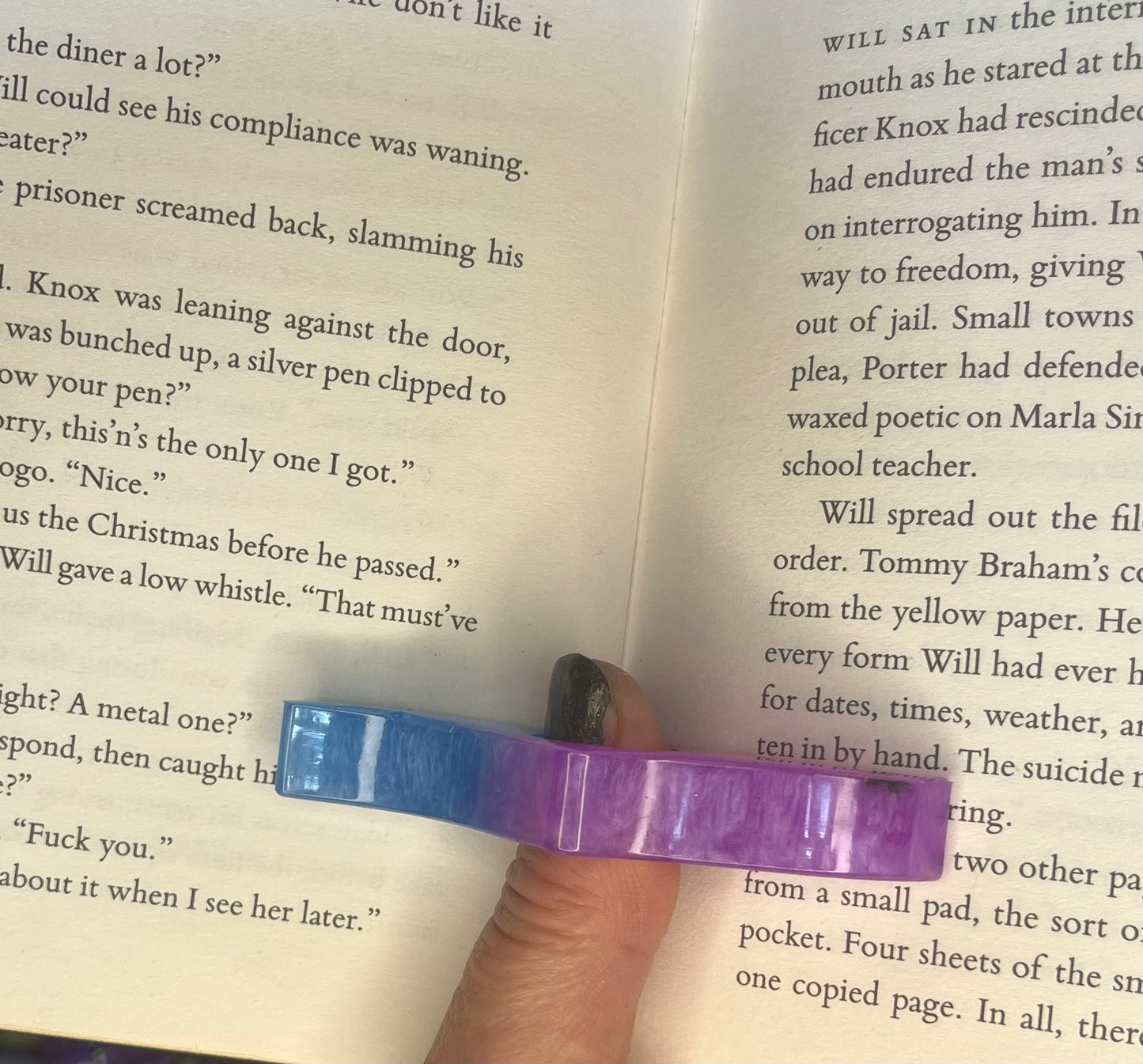 Resin page holders for books, Colourful bookmarks