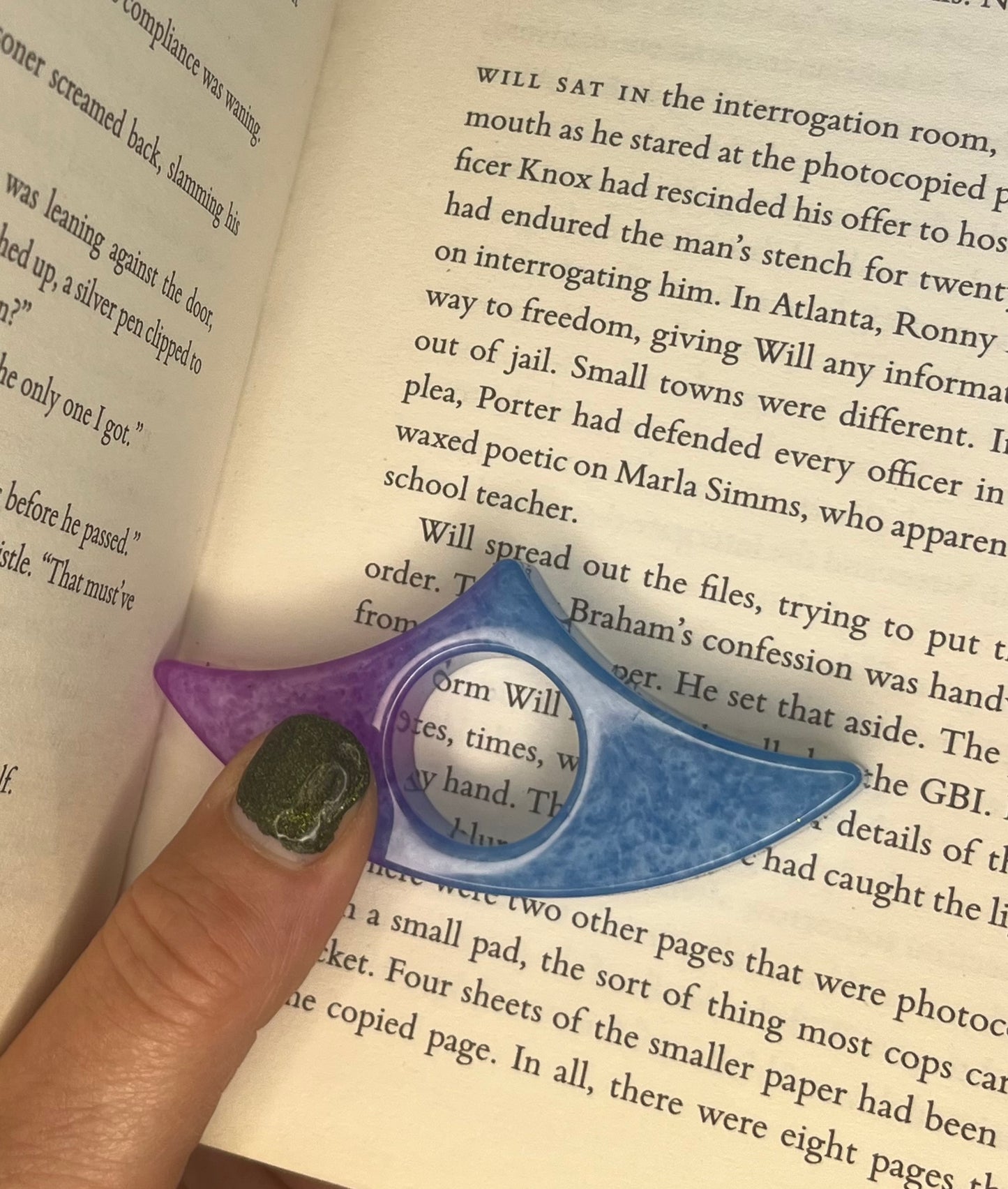 Resin page holders for books, Colourful bookmarks