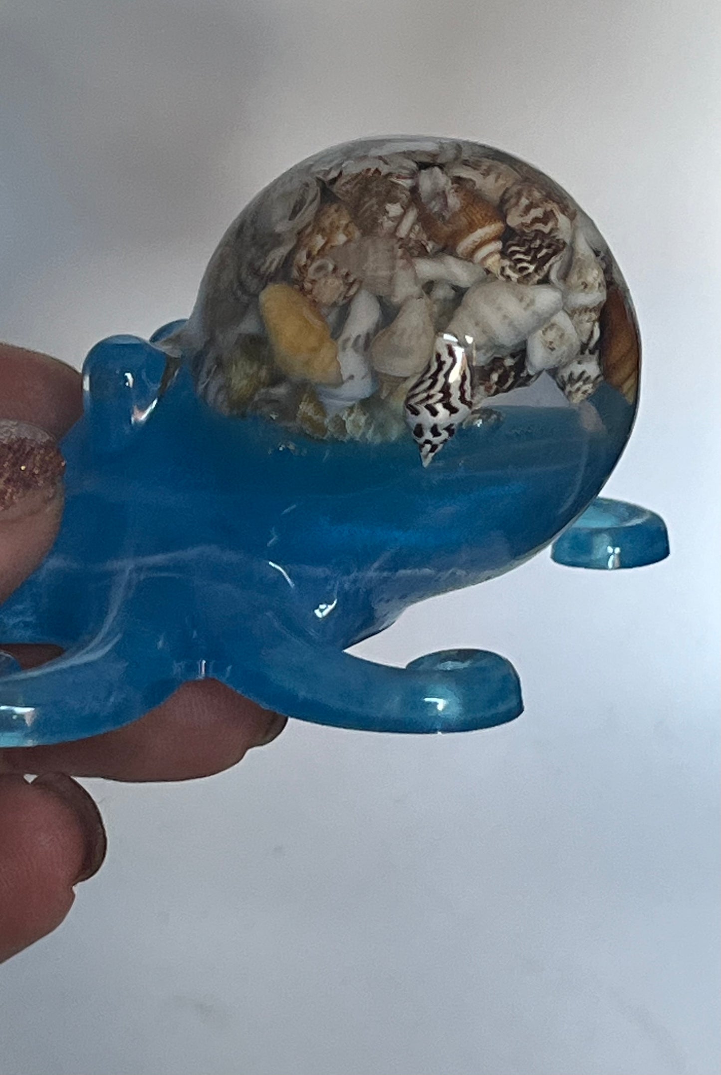 Sea Shell Octopus Resin Figure, Pocket Pet Collection