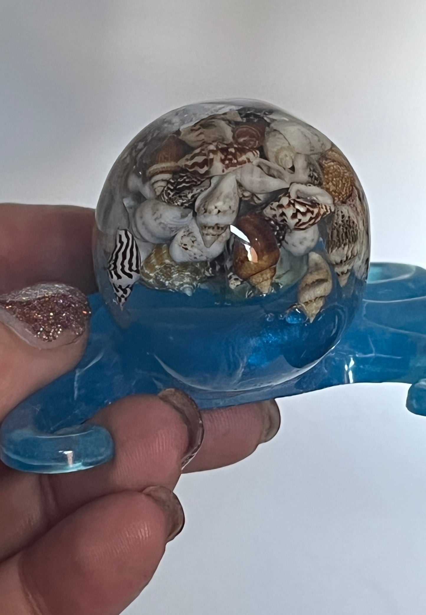 Sea Shell Octopus Resin Figure, Pocket Pet Collection