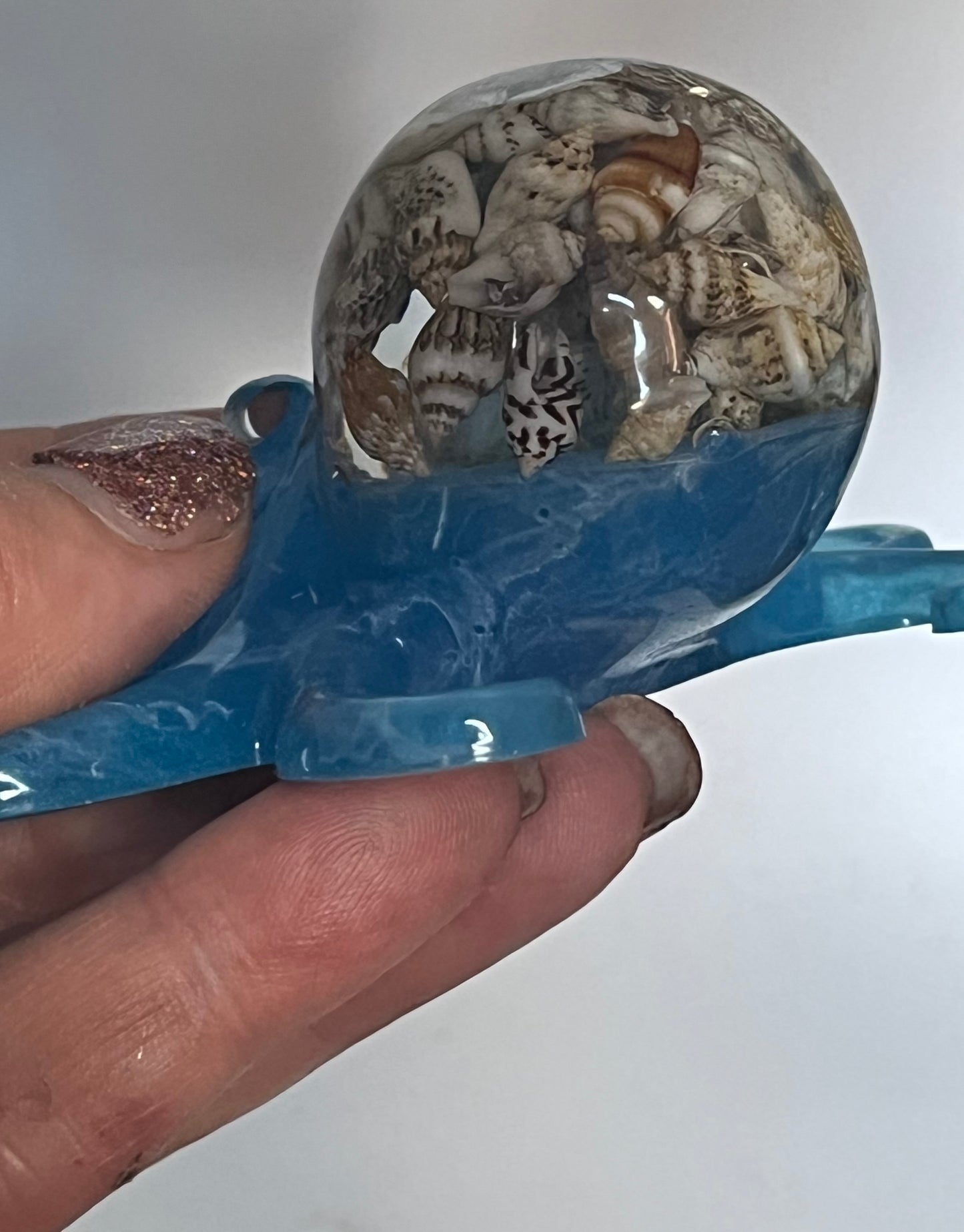 Sea Shell Octopus Resin Figure, Pocket Pet Collection