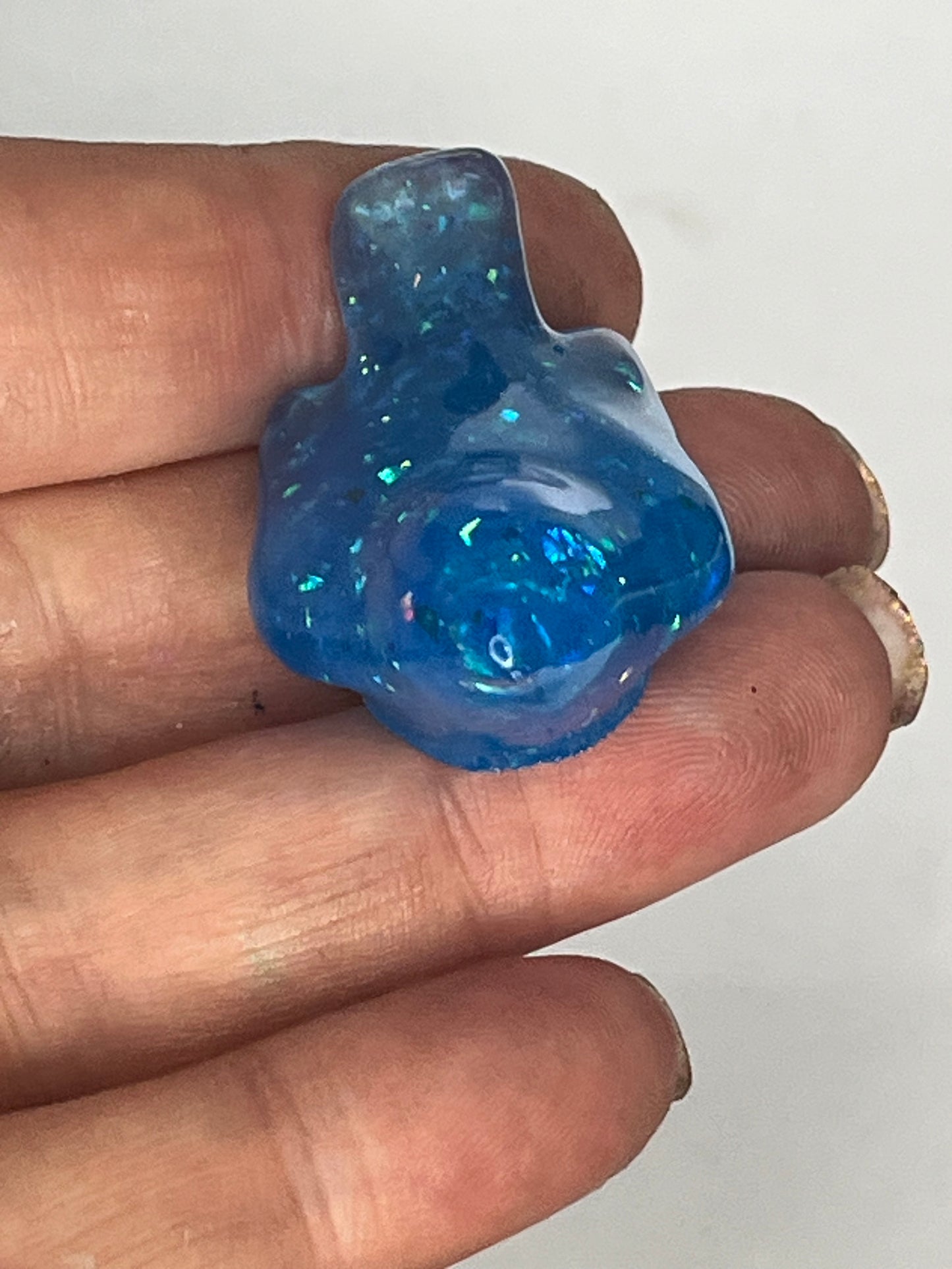 Blue Resin Bird Figurine, Pocket Pet Collection