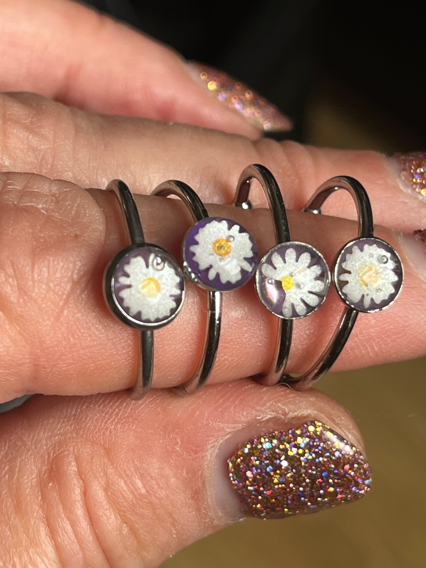 Adjustable Daisy ring