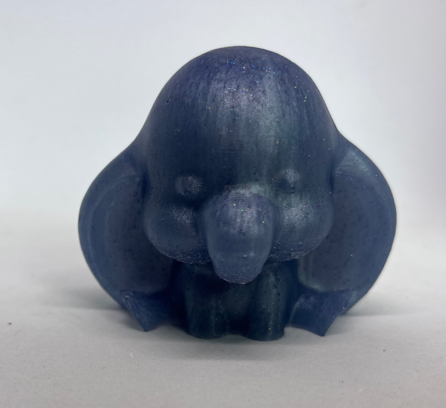 Purple/ Grey Resin Dumbo Elephant
