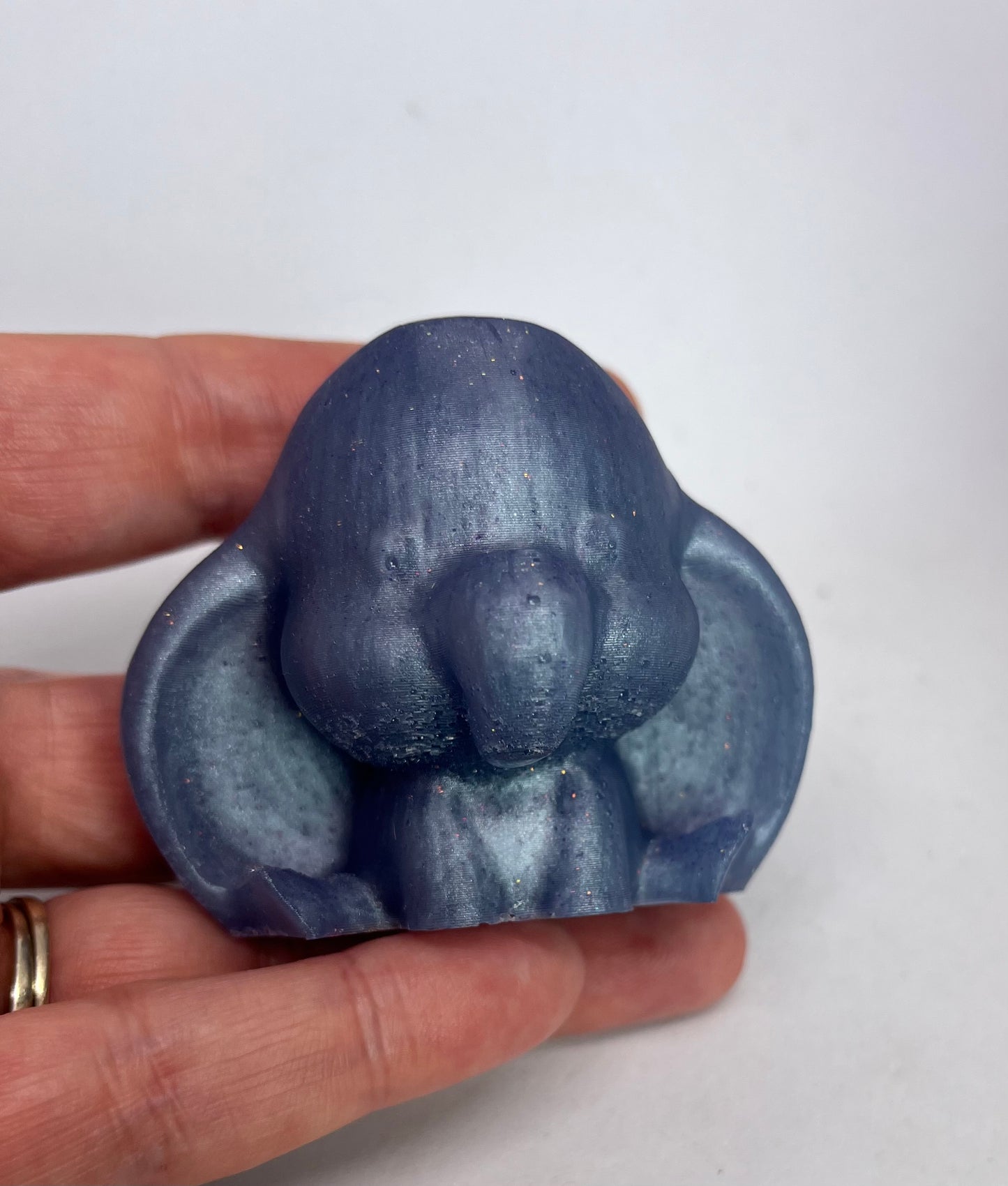 Purple/ Grey Resin Dumbo Elephant