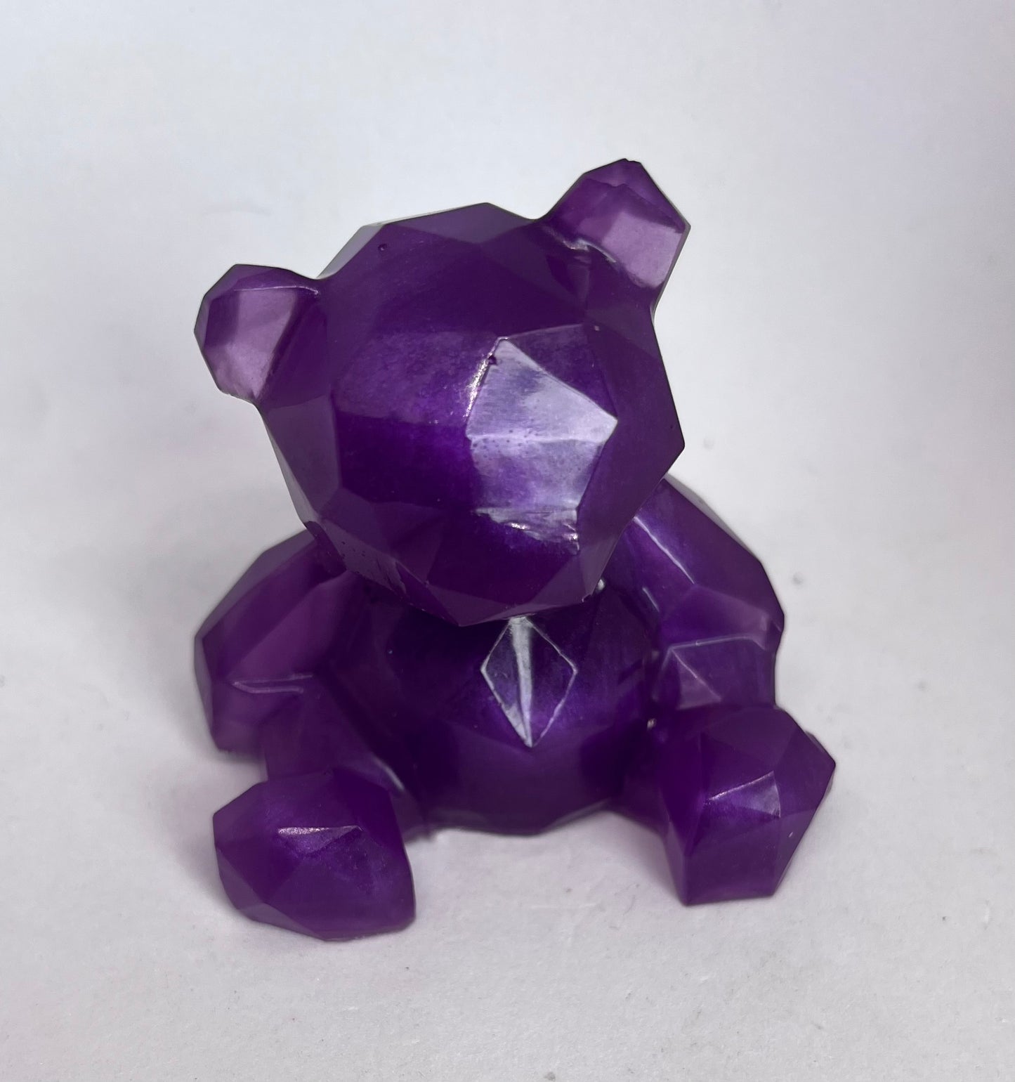Resin Geometric Bear – Handmade 3 Colours Collectible Gift for  Art & Toy Lovers