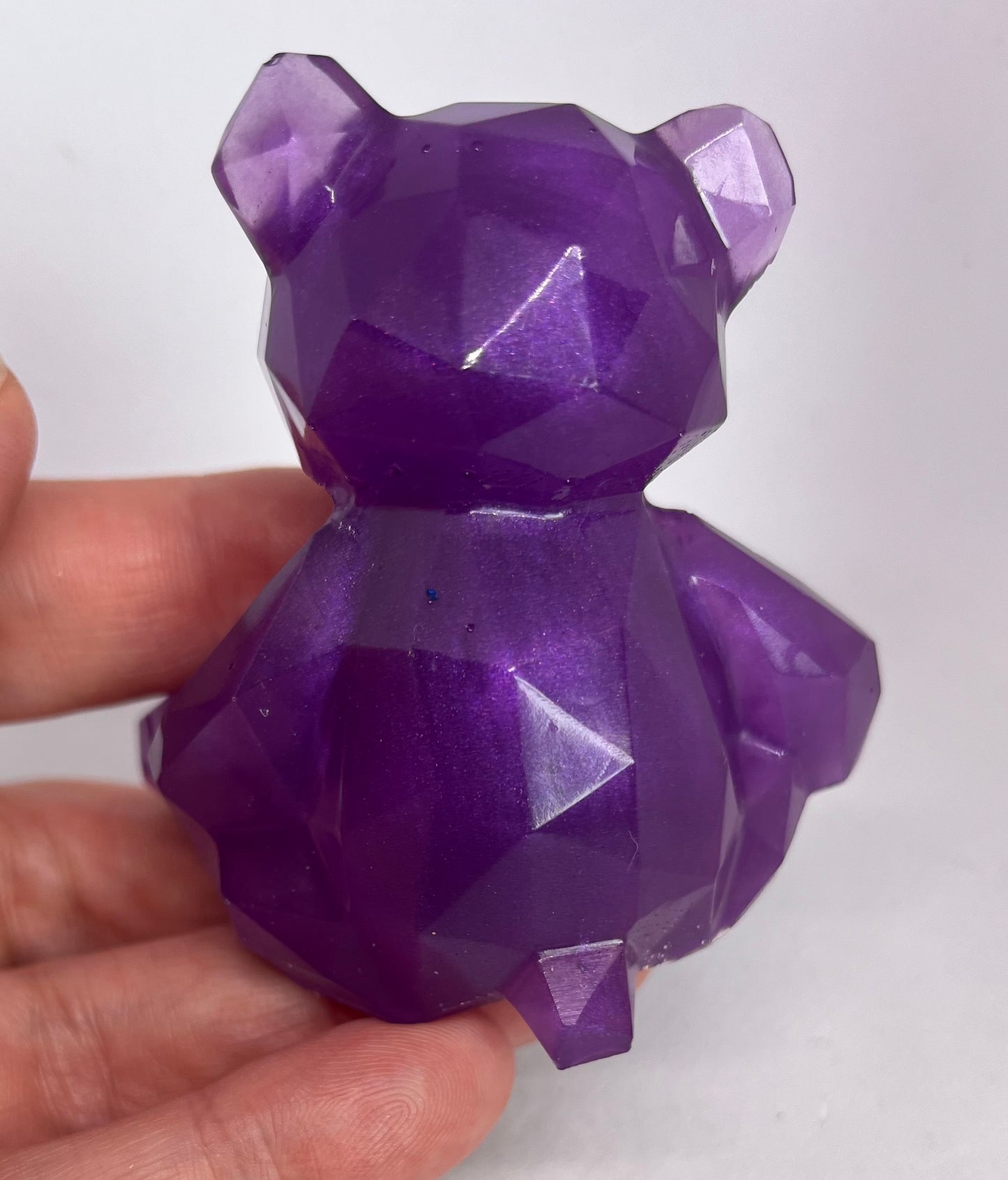 Resin Geometric Bear – Handmade 3 Colours Collectible Gift for  Art & Toy Lovers