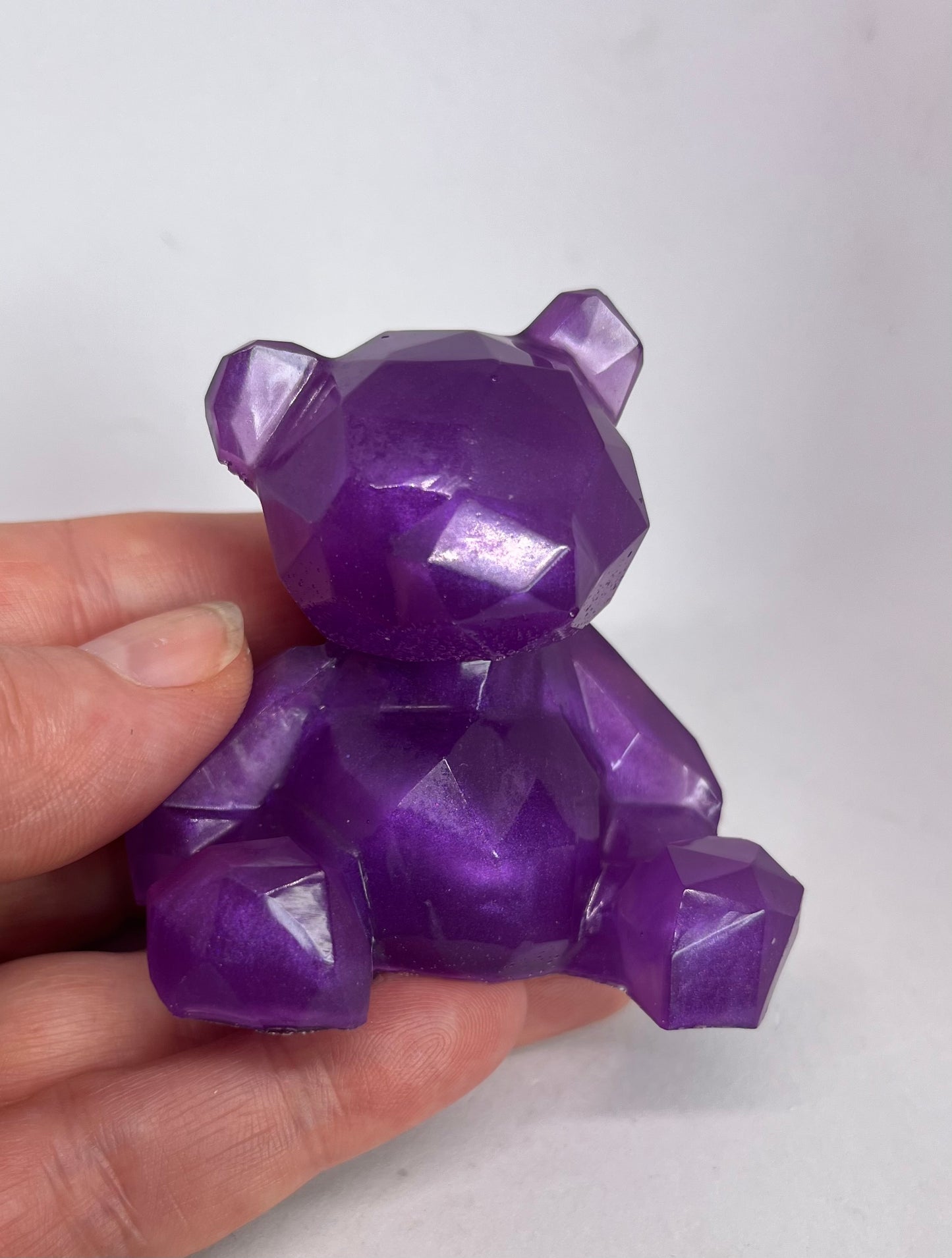 Resin Geometric Bear – Handmade 3 Colours Collectible Gift for  Art & Toy Lovers
