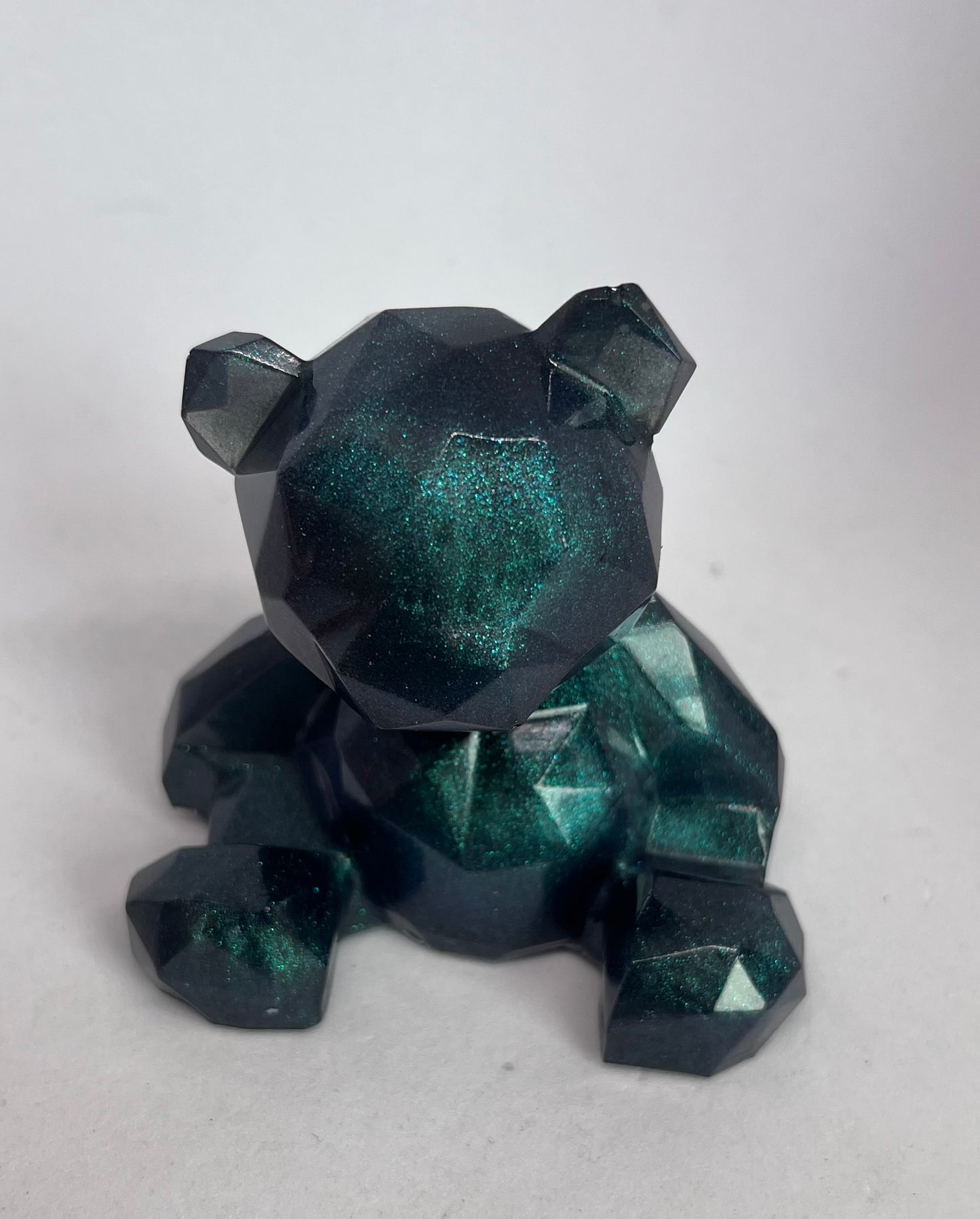 Resin Geometric Bear – Handmade 3 Colours Collectible Gift for  Art & Toy Lovers