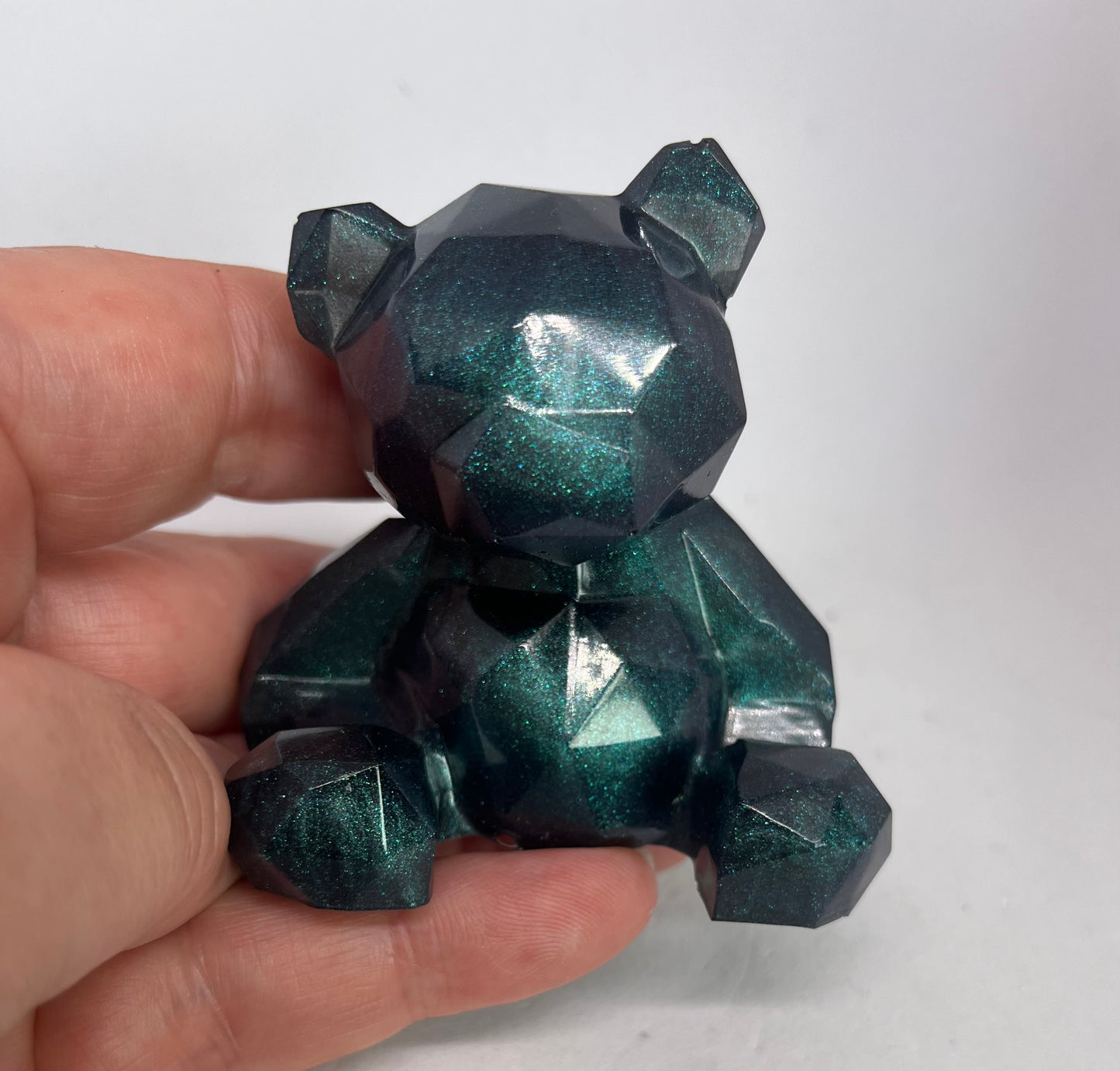 Resin Geometric Bear – Handmade 3 Colours Collectible Gift for  Art & Toy Lovers